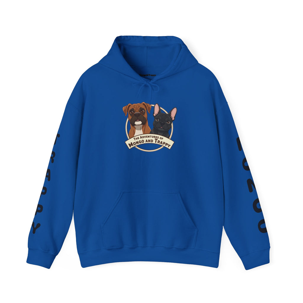 Dog Duo Hoodie — "Mongo and Trappy" Portrait Hoodie with QR Code