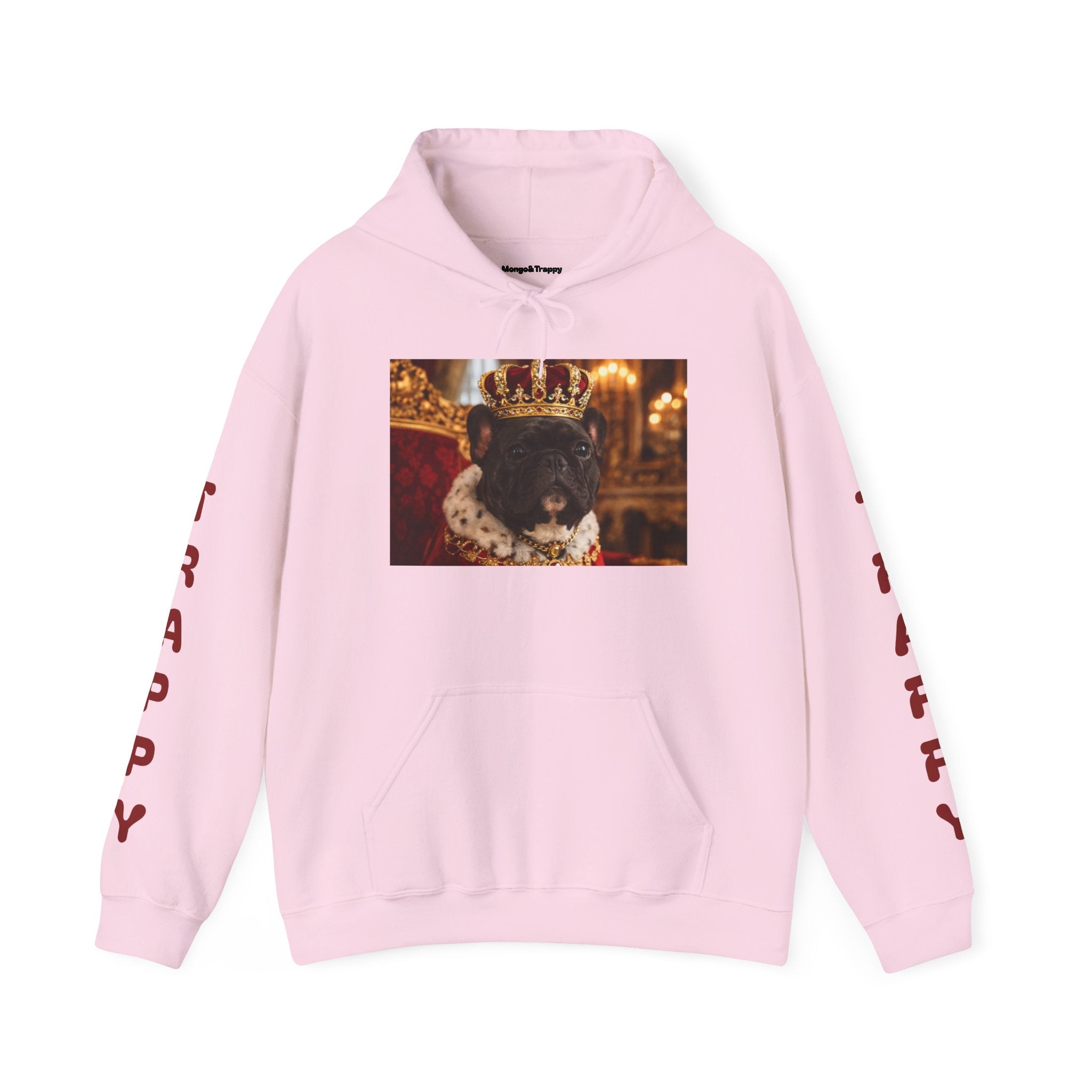 King Tuffy Crowned Dog Hoodie — Royal Dog Portrait Sweatshirt