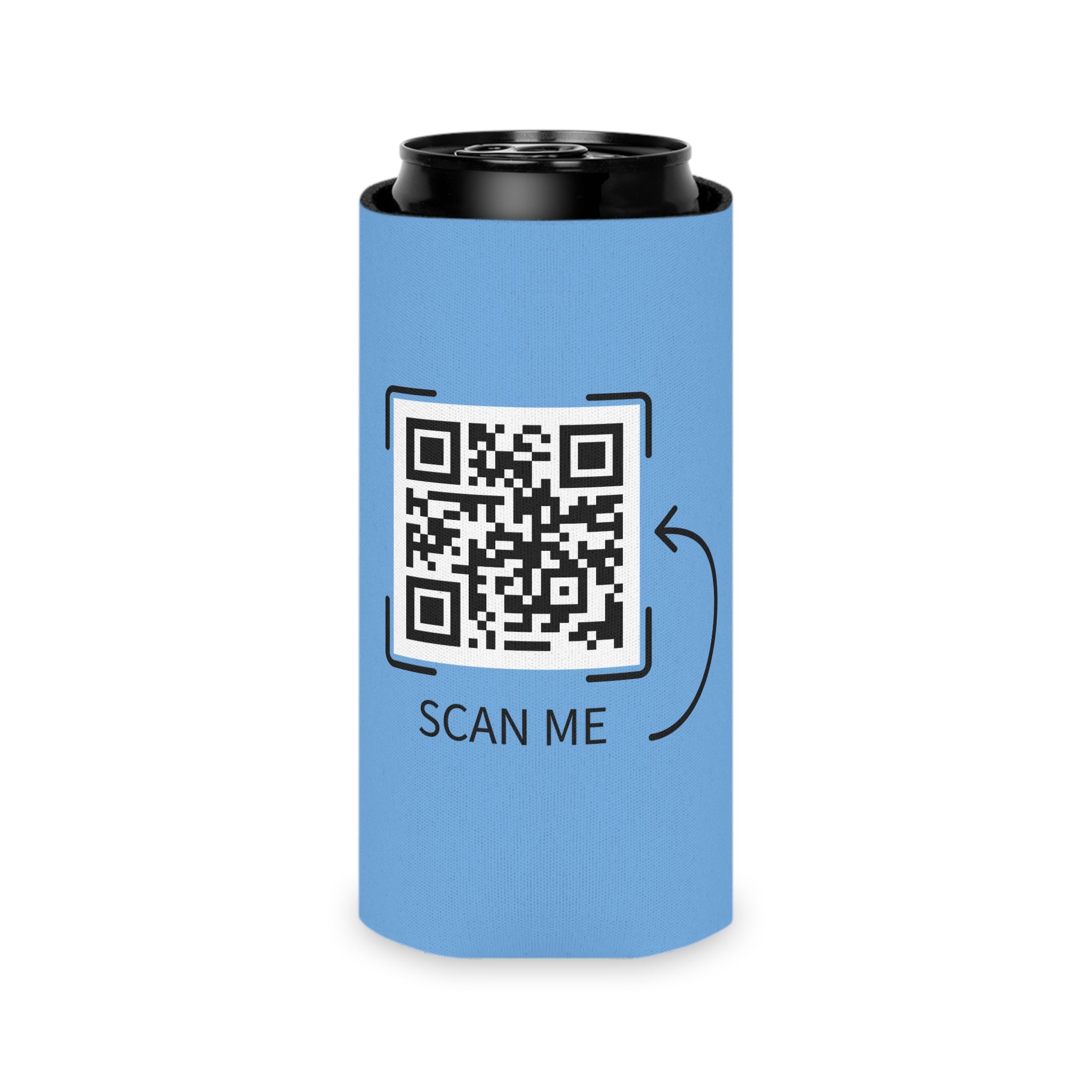 Can Cooler — 'Adventures of Mongo and Trappy' Book Cover Design with QR Code