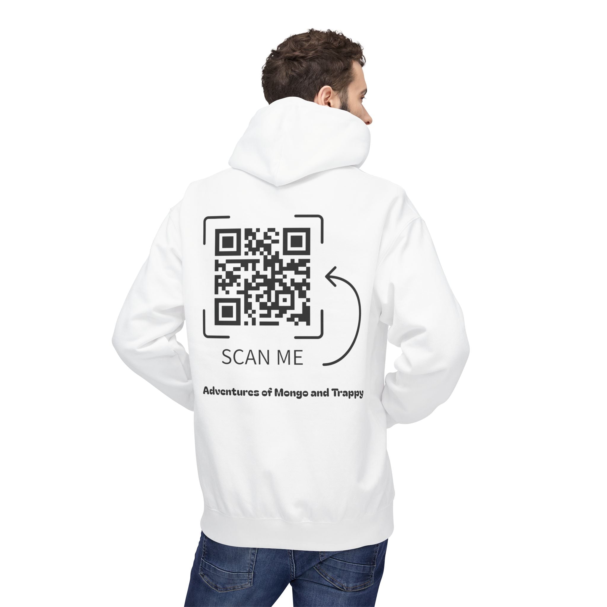 Mongo & Trappy Hoodie — "Adventures of Mongo and Trappy" QR-Scan Graphic Hoodie