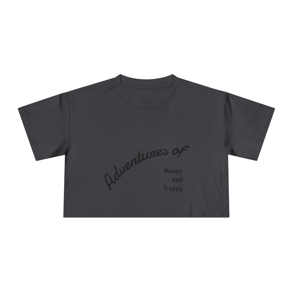Adventures of Mongo & Trappy Crop Tee  Cute French Bulldog Graphic