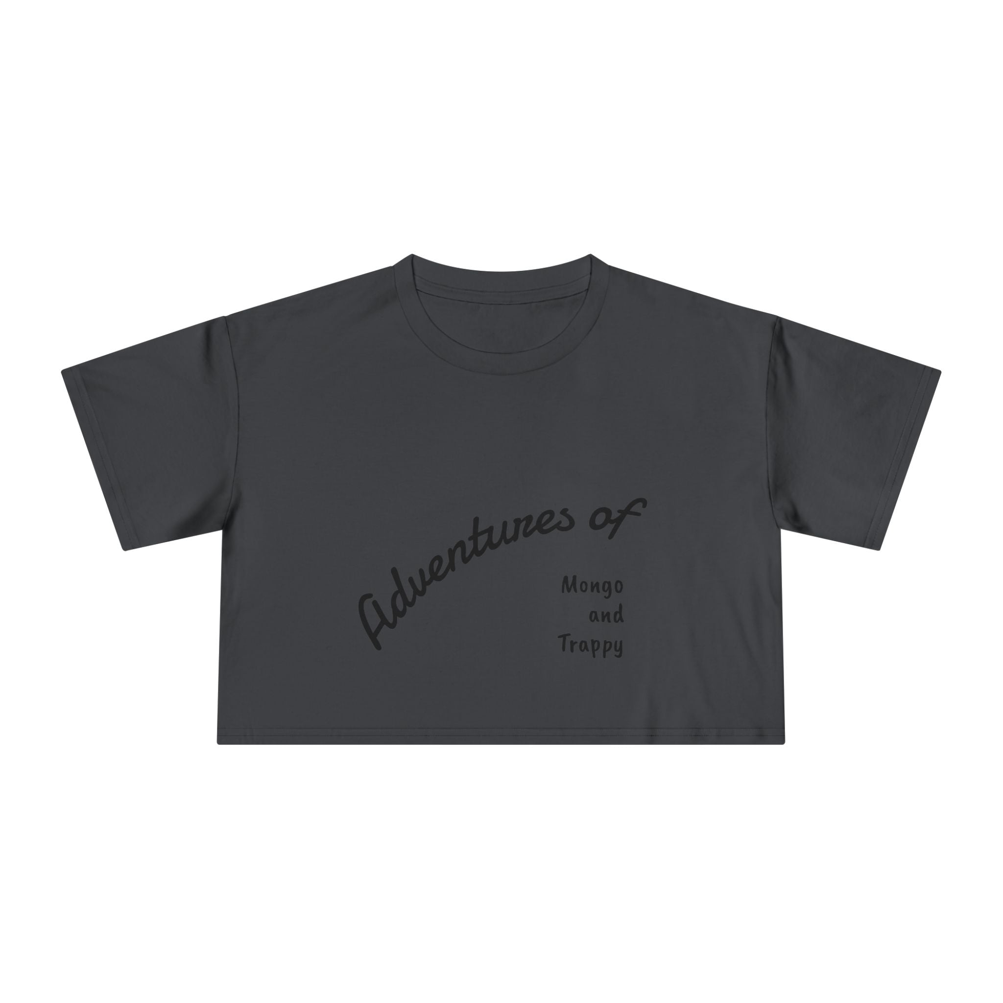 Adventures of Mongo & Trappy Crop Tee  Cute French Bulldog Graphic