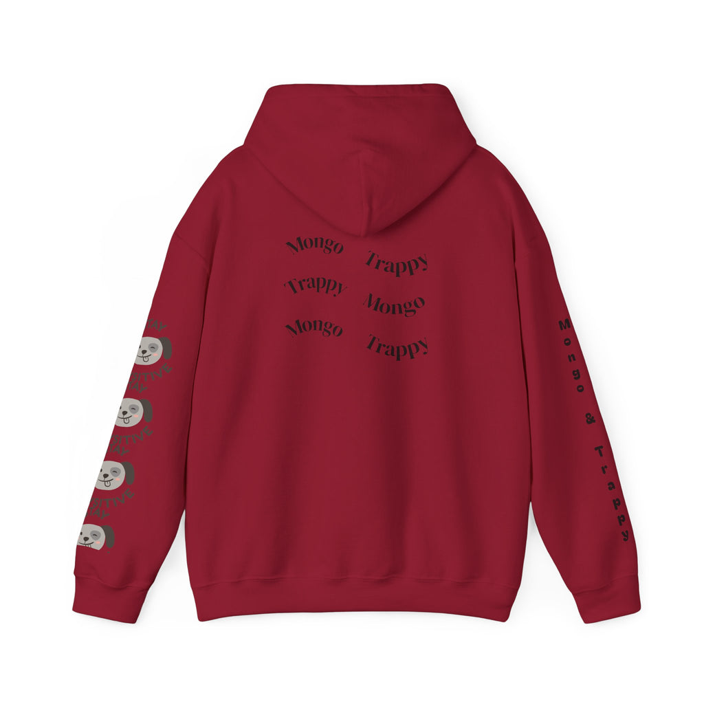 Stay Pawsitive Mongo and Trappy Dog Portrait Hoodie