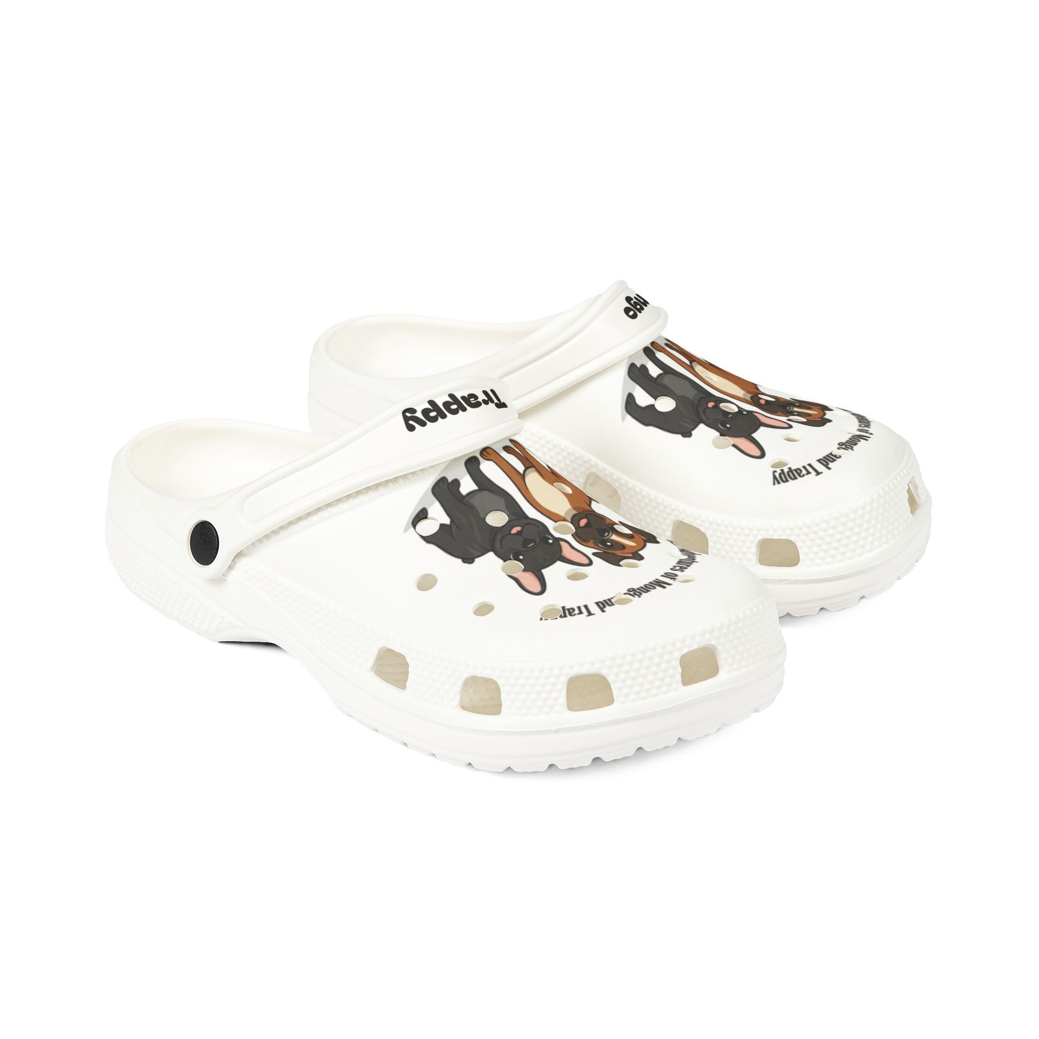 EVA Foam Clog Shoes — Cute Cartoon French Bulldogs "Mango" & "Trappy"