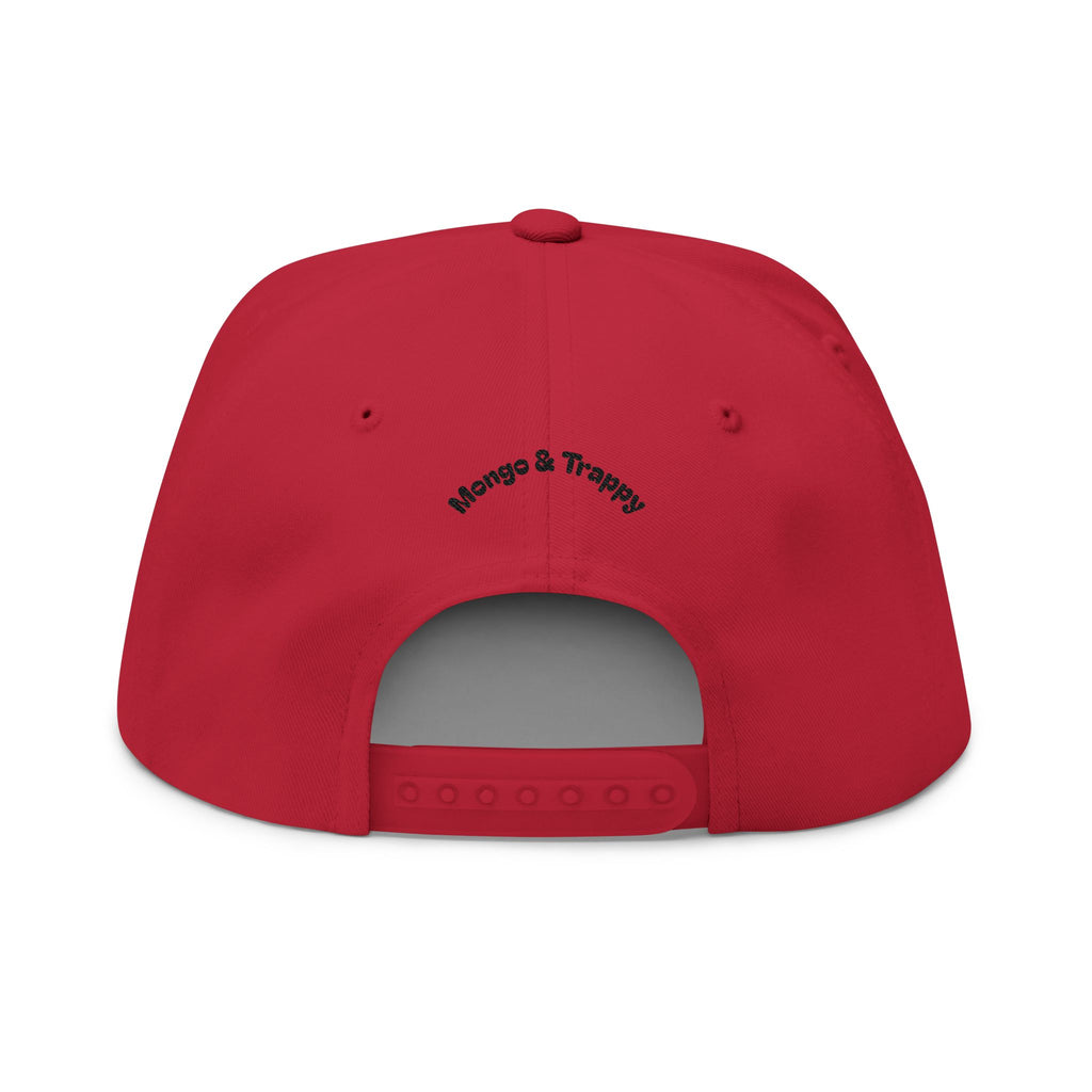 Embroidered Dog Duo Flat Bill Cap — "Mango & Troppy" Snapback