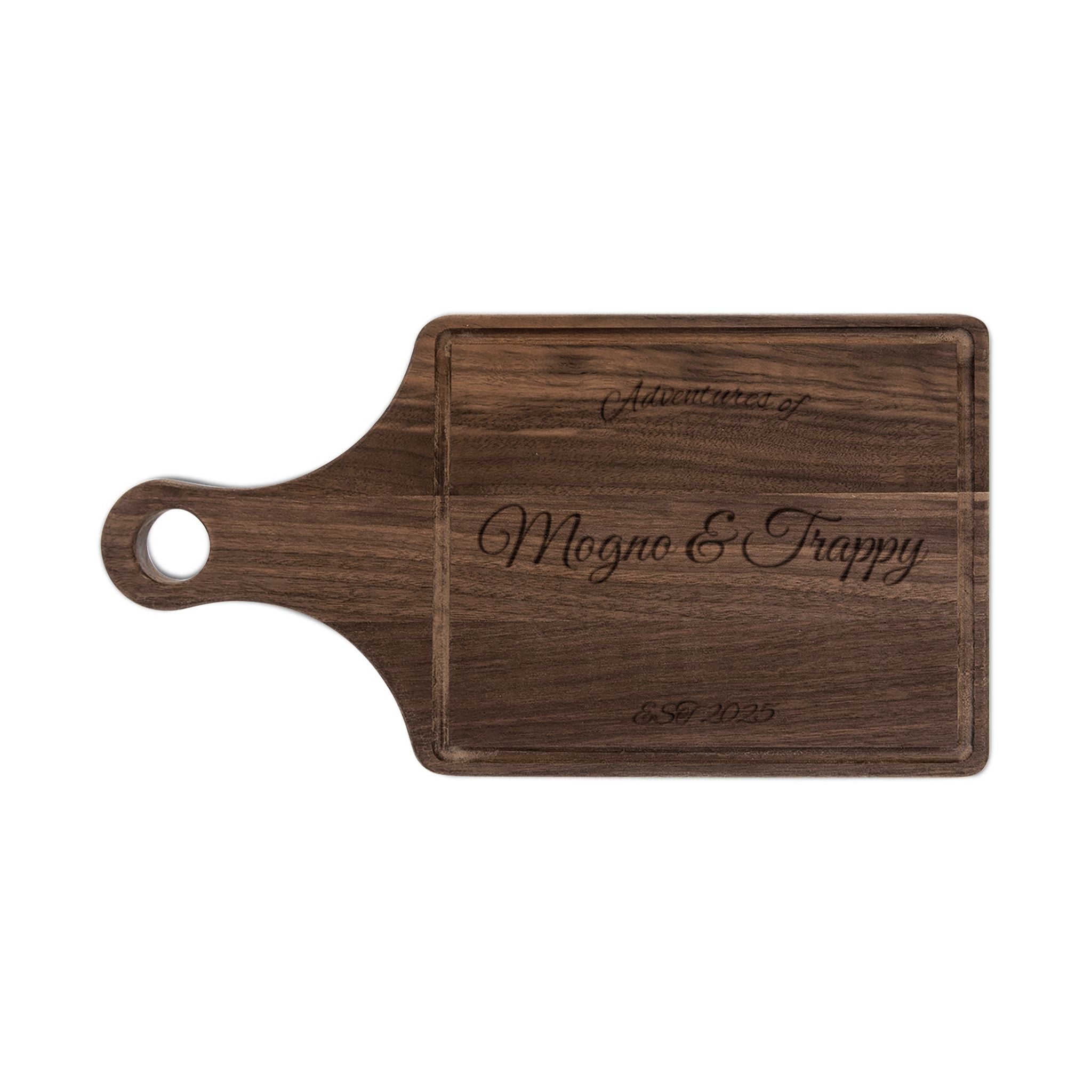 Engraved Personalized Wooden Cutting Board — Custom Name Charcuterie & Kitchen Gift