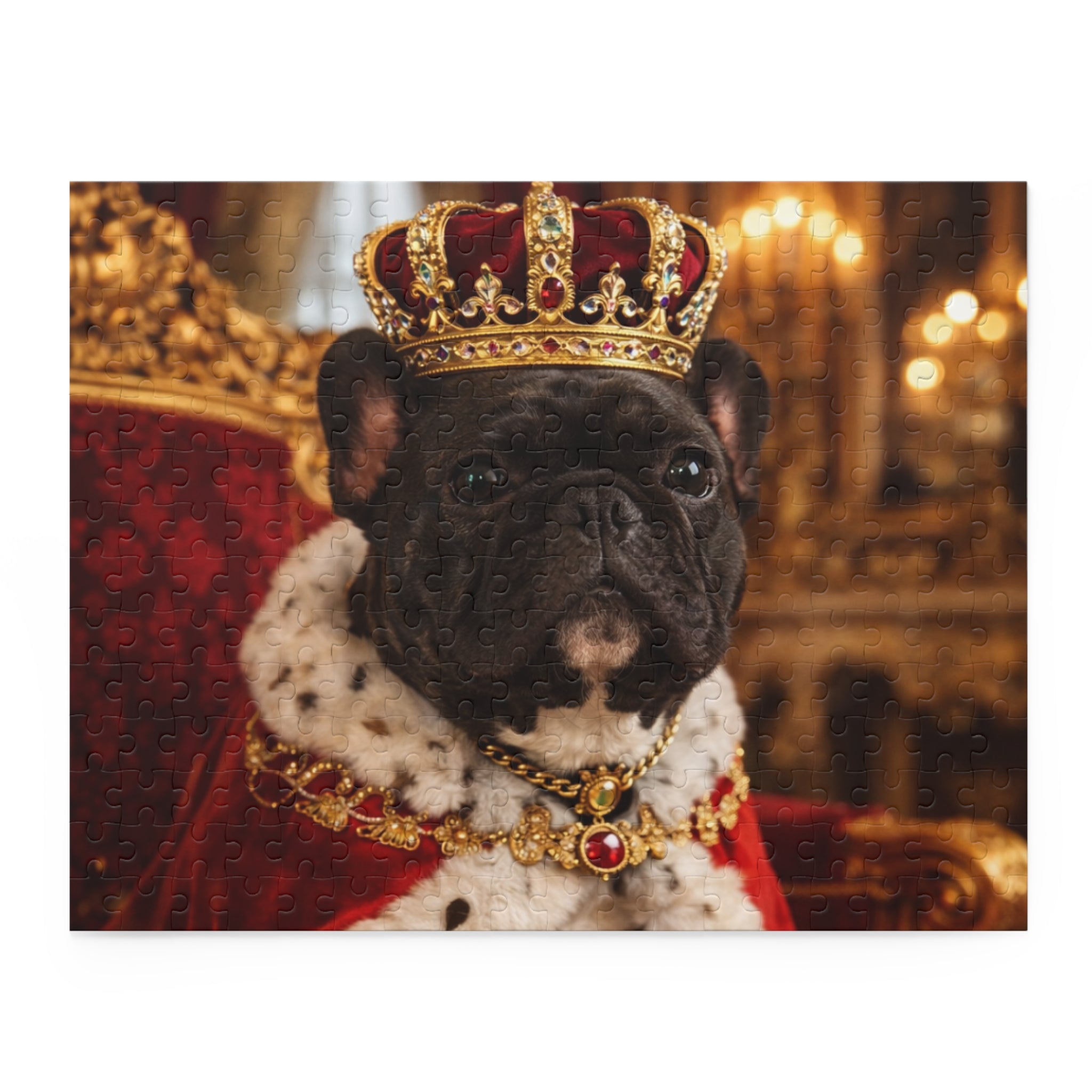 Royal French Bulldog Jigsaw Puzzle — King Pup 120/252/500-Piece