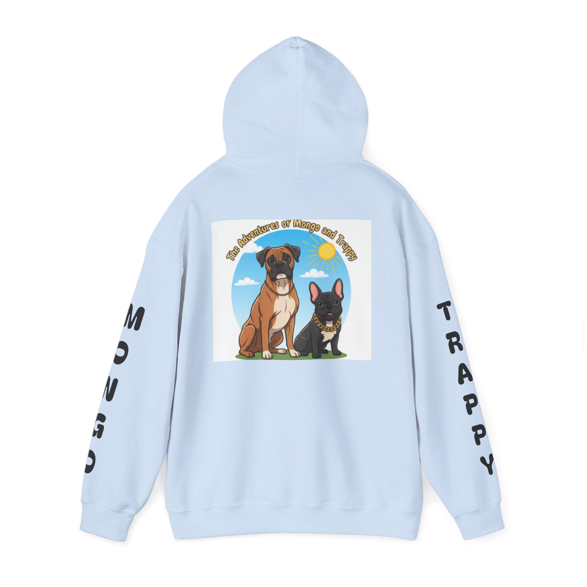 Dog Adventure Hoodie — "The Adventures of Mongo & Trappy" Graphic Hooded Sweatshirt