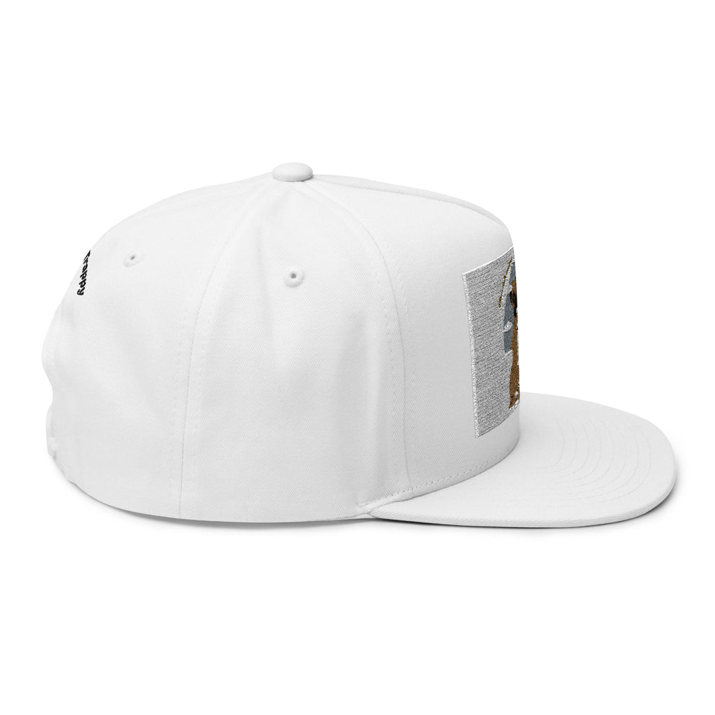 Embroidered Dog Duo Flat Bill Cap — "Mango & Troppy" Snapback