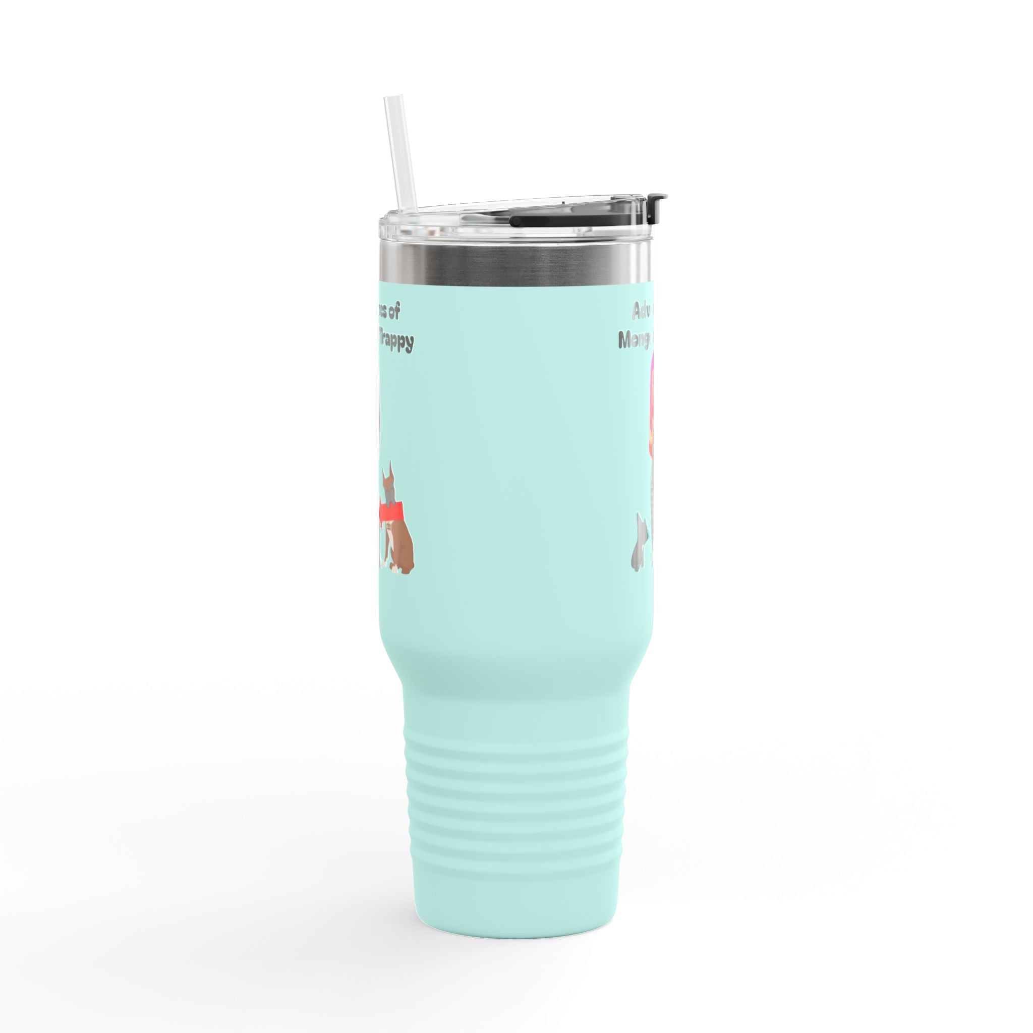 40oz Insulated Travel Mug — Adventures of Mongo and Trappy Personalized Pet & Owner Tumbler
