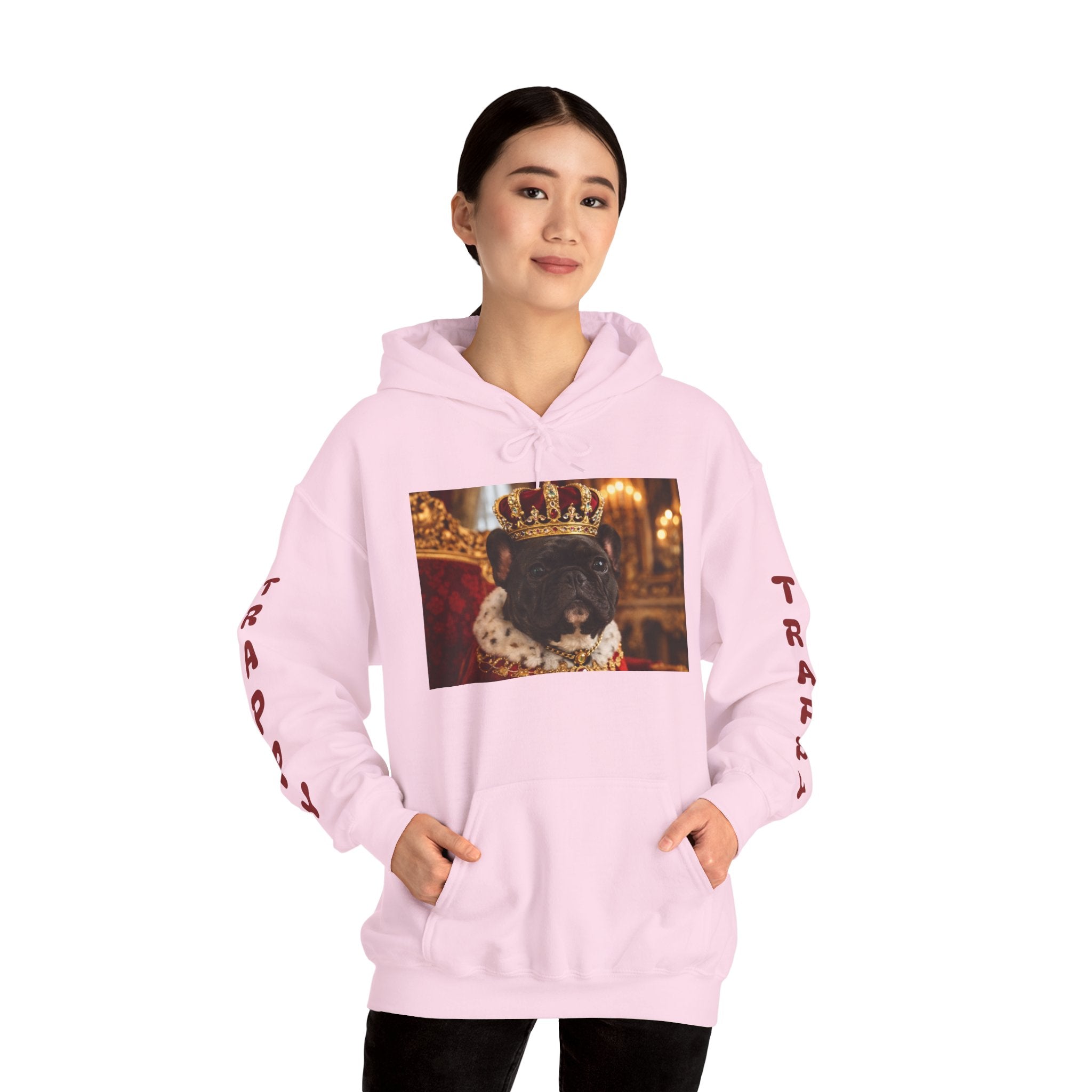 King Tuffy Crowned Dog Hoodie — Royal Dog Portrait Sweatshirt