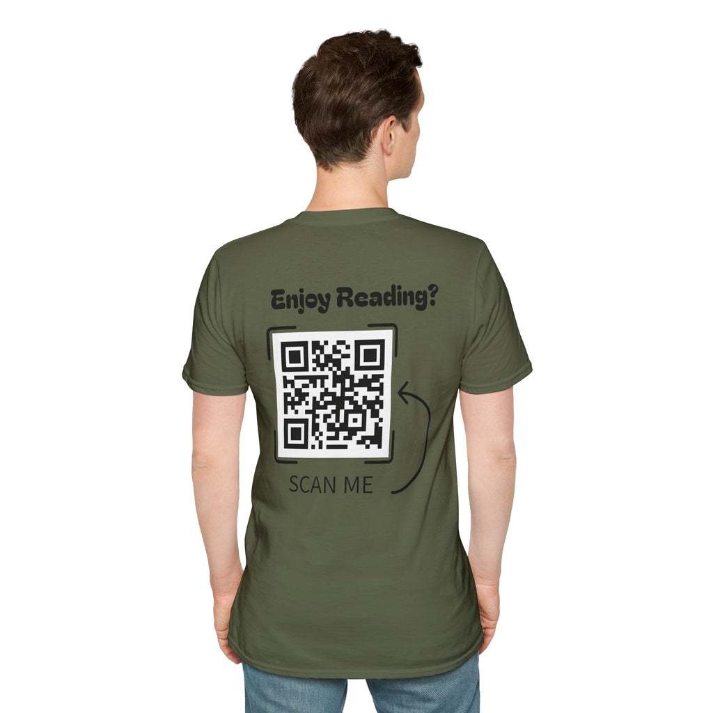 Adventure Graphic T-Shirt — “Adventures of Mongo & Trappy” with Back QR Code