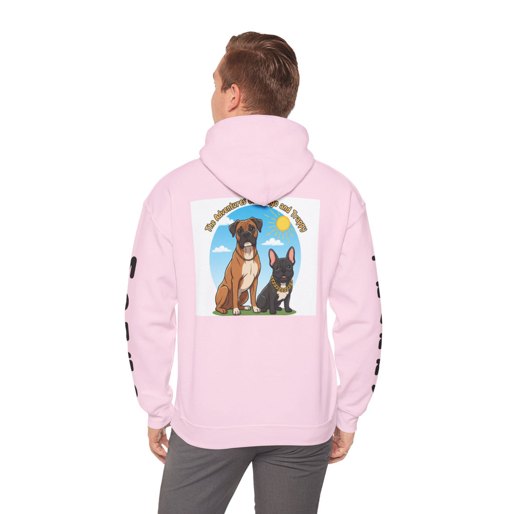 Dog Adventure Hoodie — "The Adventures of Mongo & Trappy" Graphic Hooded Sweatshirt
