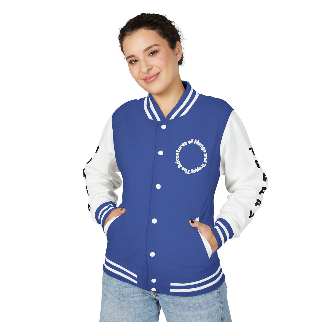 The Adventures of Mongo and Trappy Letterman Jacket | Dog Portrait Varsity Jacket