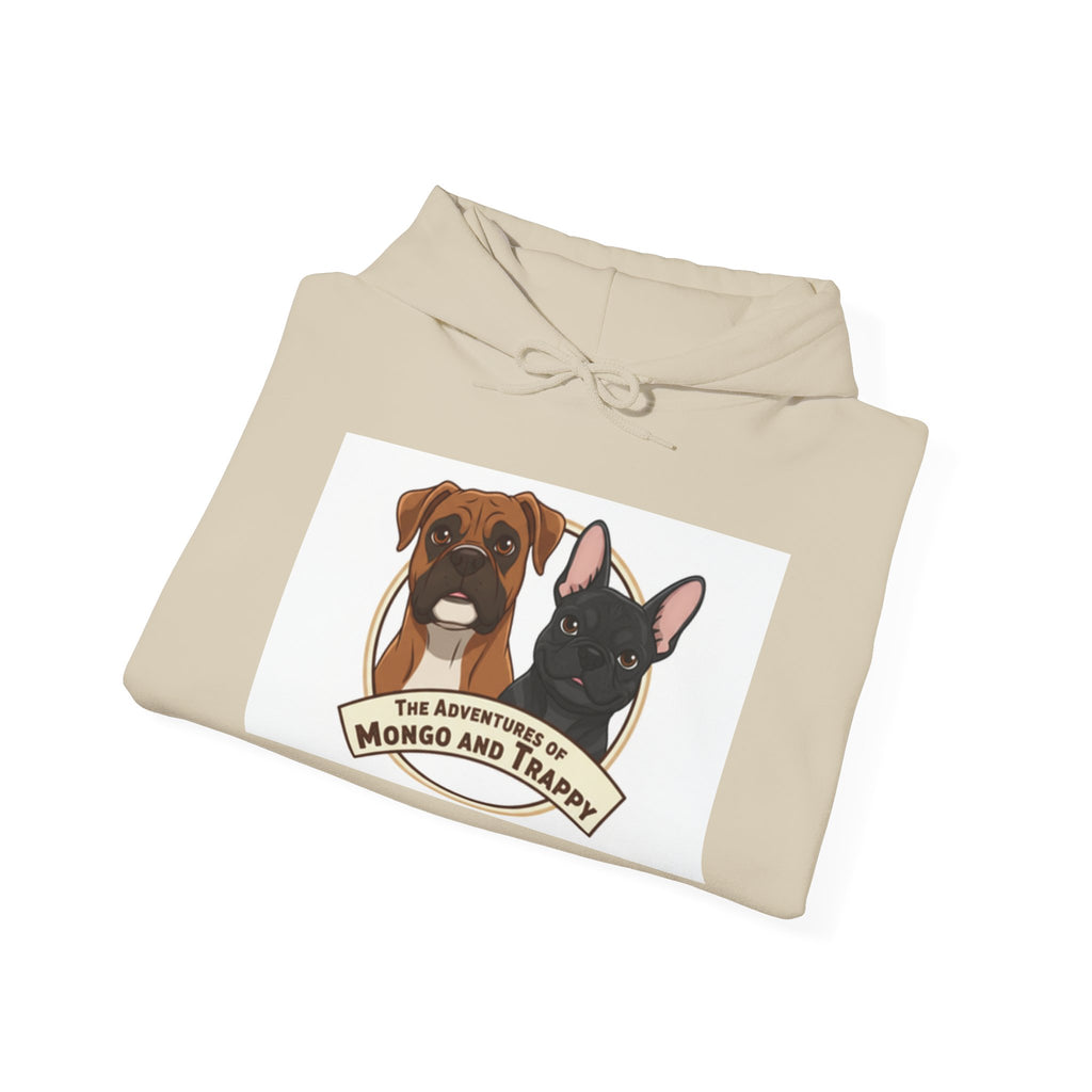 Stay Pawsitive Mongo and Trappy Dog Portrait Hoodie