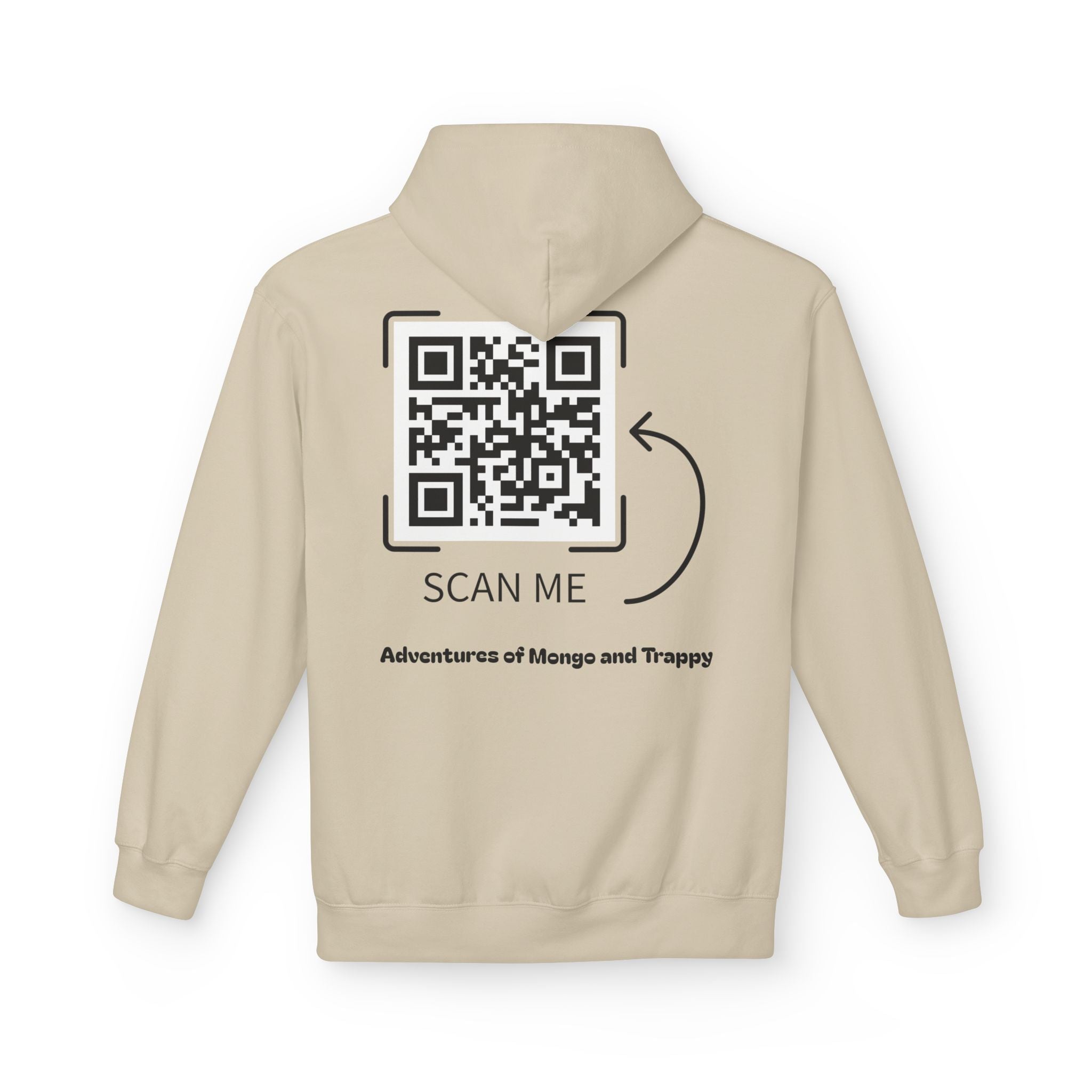 Mongo & Trappy Hoodie — "Adventures of Mongo and Trappy" QR-Scan Graphic Hoodie