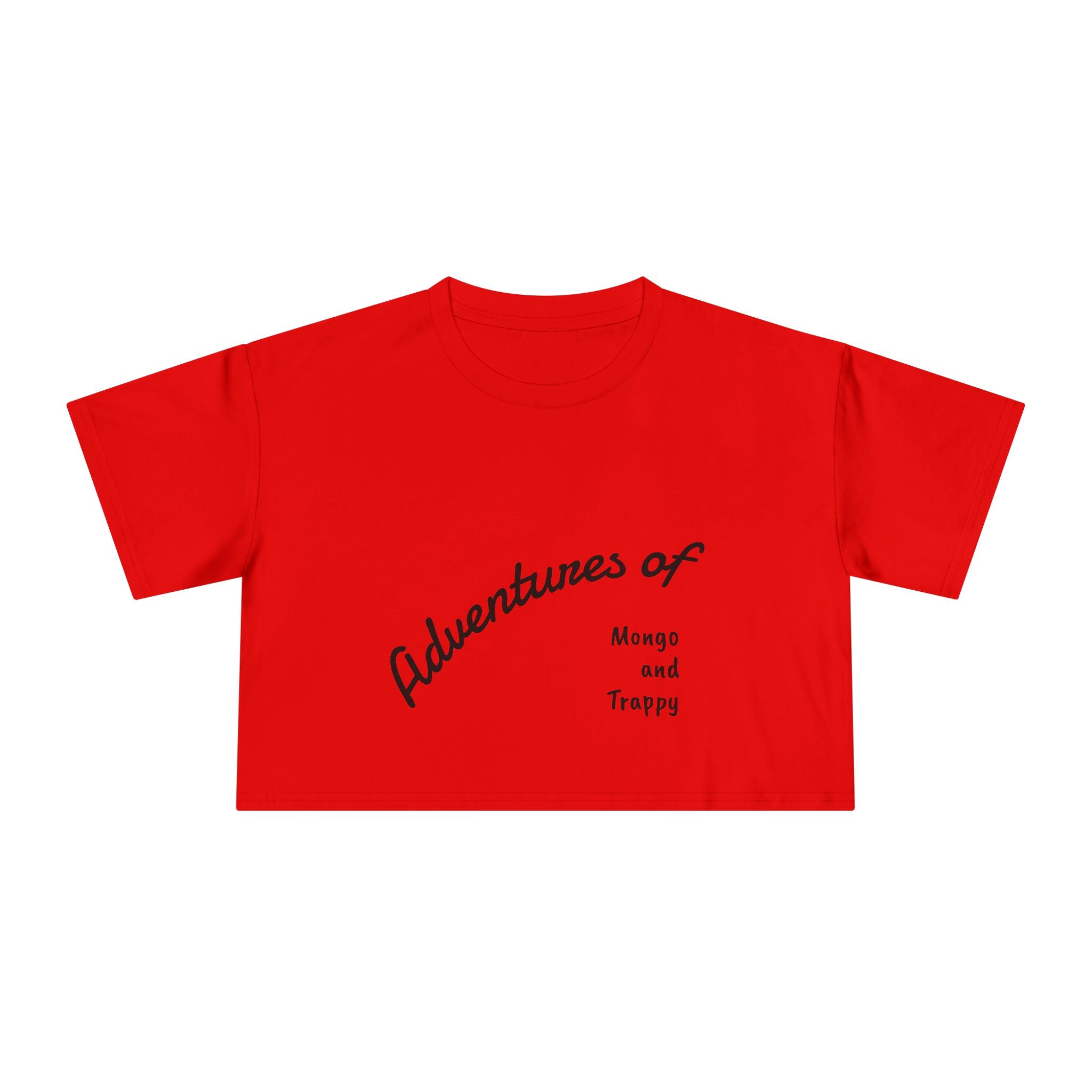 Adventures of Mongo & Trappy Crop Tee  Cute French Bulldog Graphic