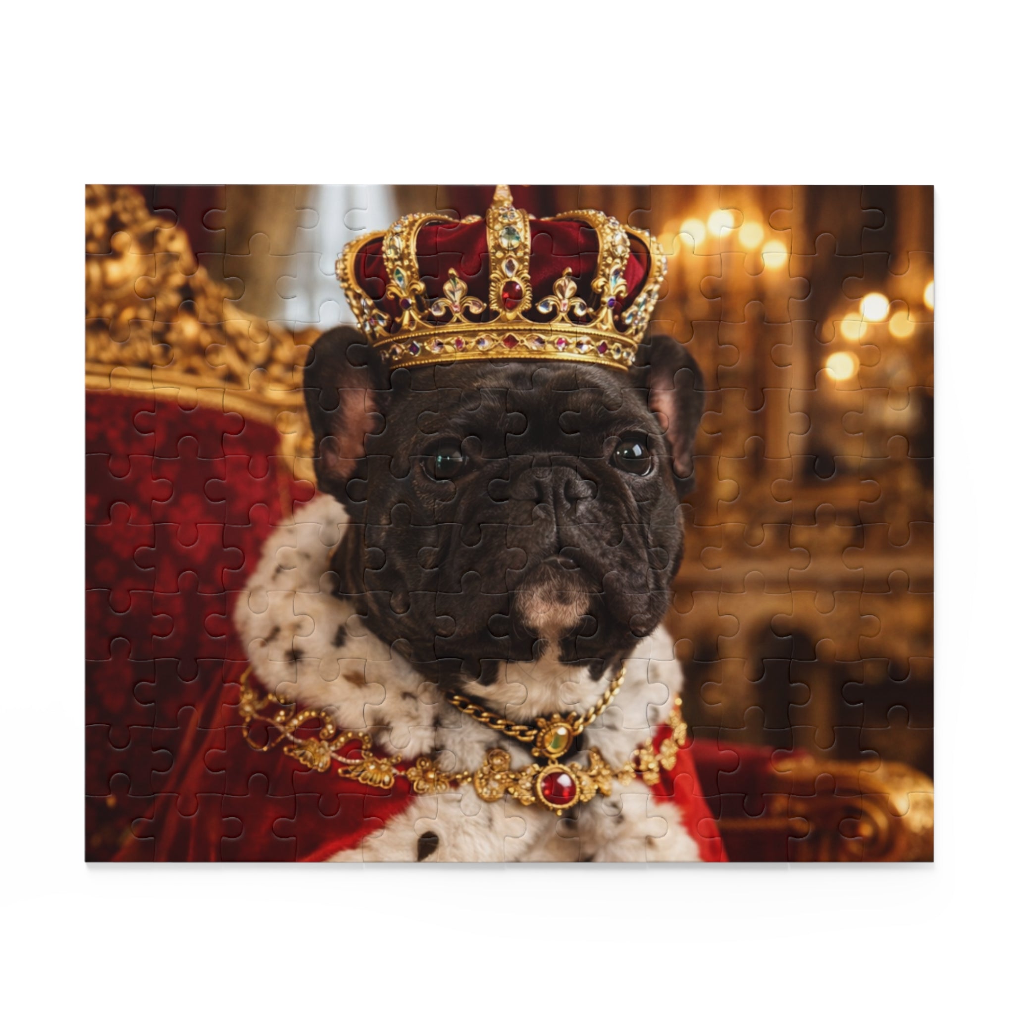 Royal French Bulldog Jigsaw Puzzle — King Pup 120/252/500-Piece