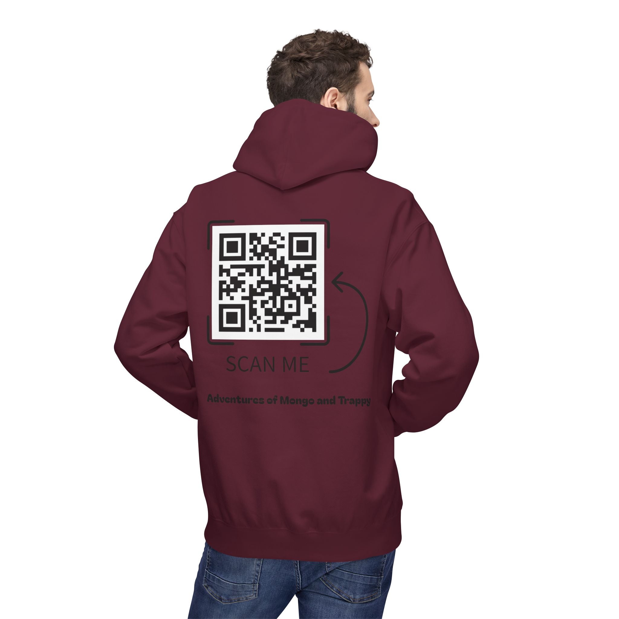 Mongo & Trappy Hoodie — "Adventures of Mongo and Trappy" QR-Scan Graphic Hoodie