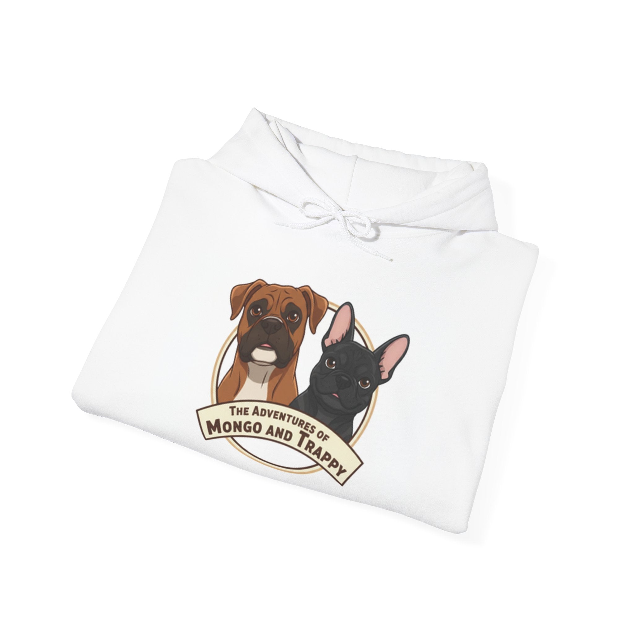 Stay Pawsitive Mongo and Trappy Dog Portrait Hoodie