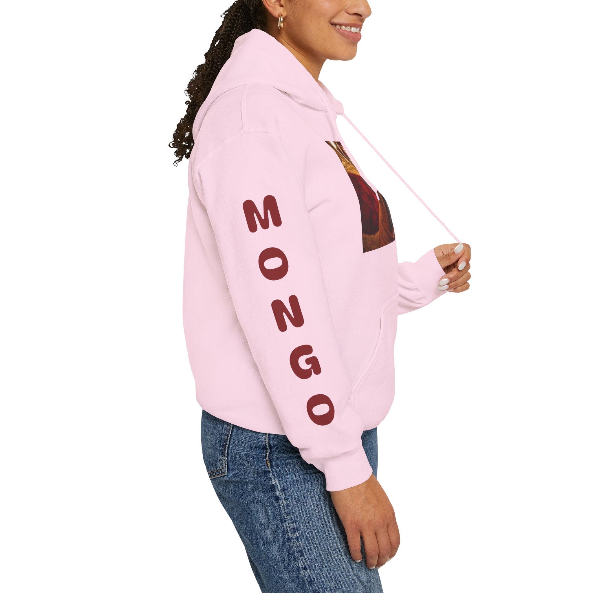King Mungo Hoodie – Royal Dog Photo Pullover with 'Mungo' Sleeve Text