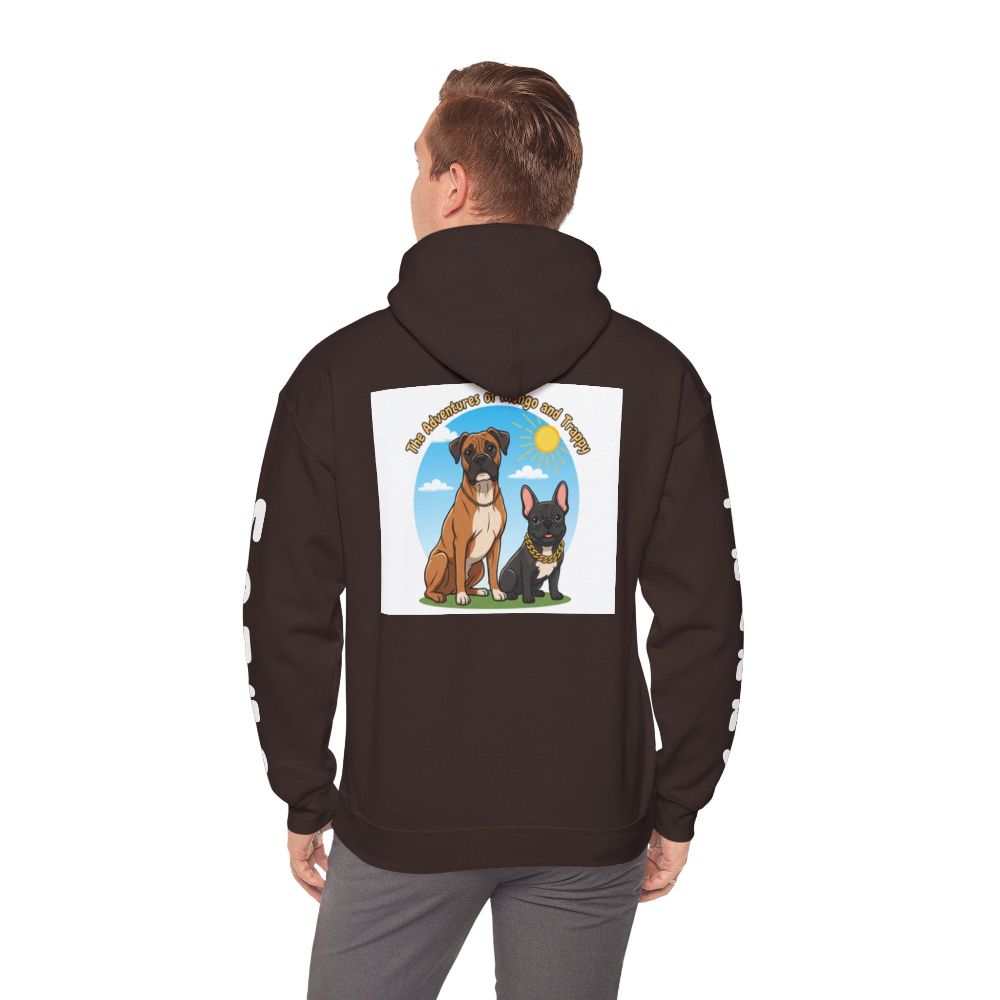 Dog Adventure Hoodie — "The Adventures of Mongo & Trappy" Graphic Hooded Sweatshirt