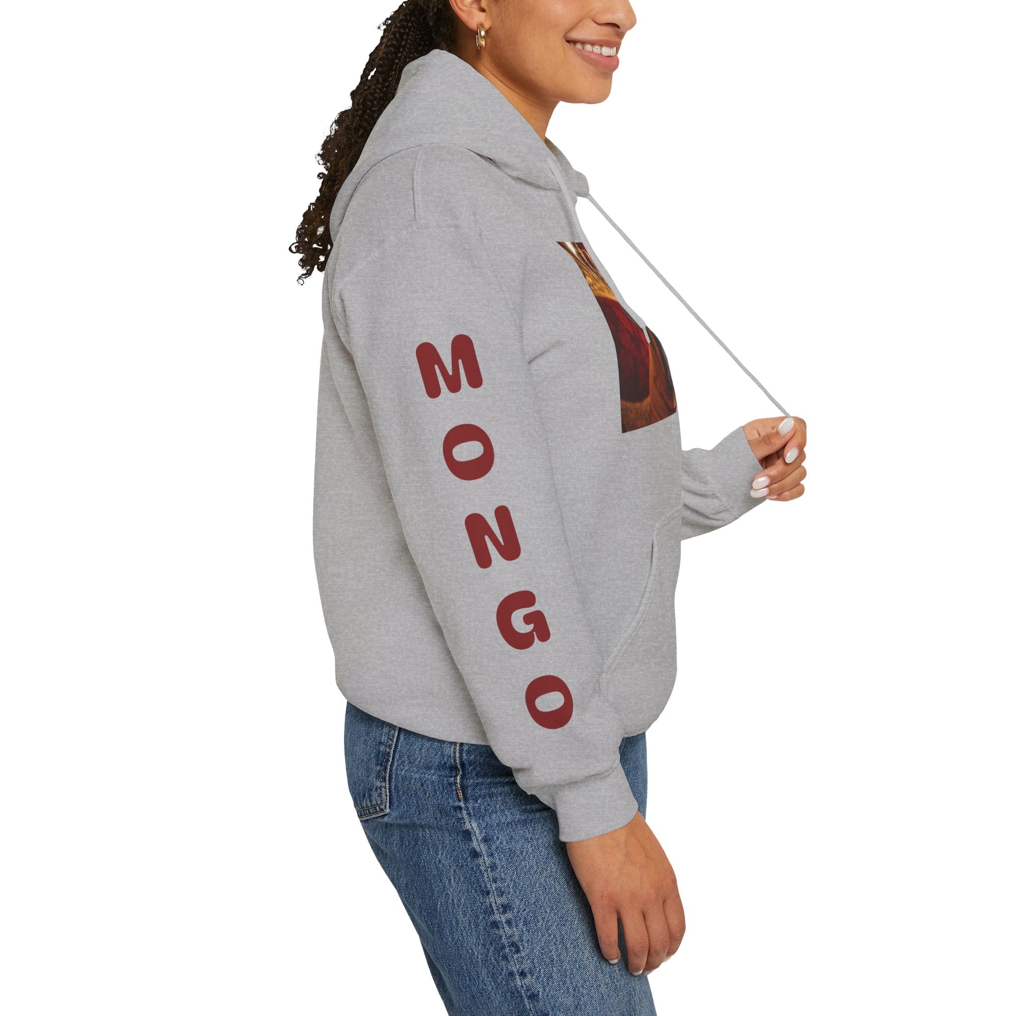 King Mungo Hoodie – Royal Dog Photo Pullover with 'Mungo' Sleeve Text