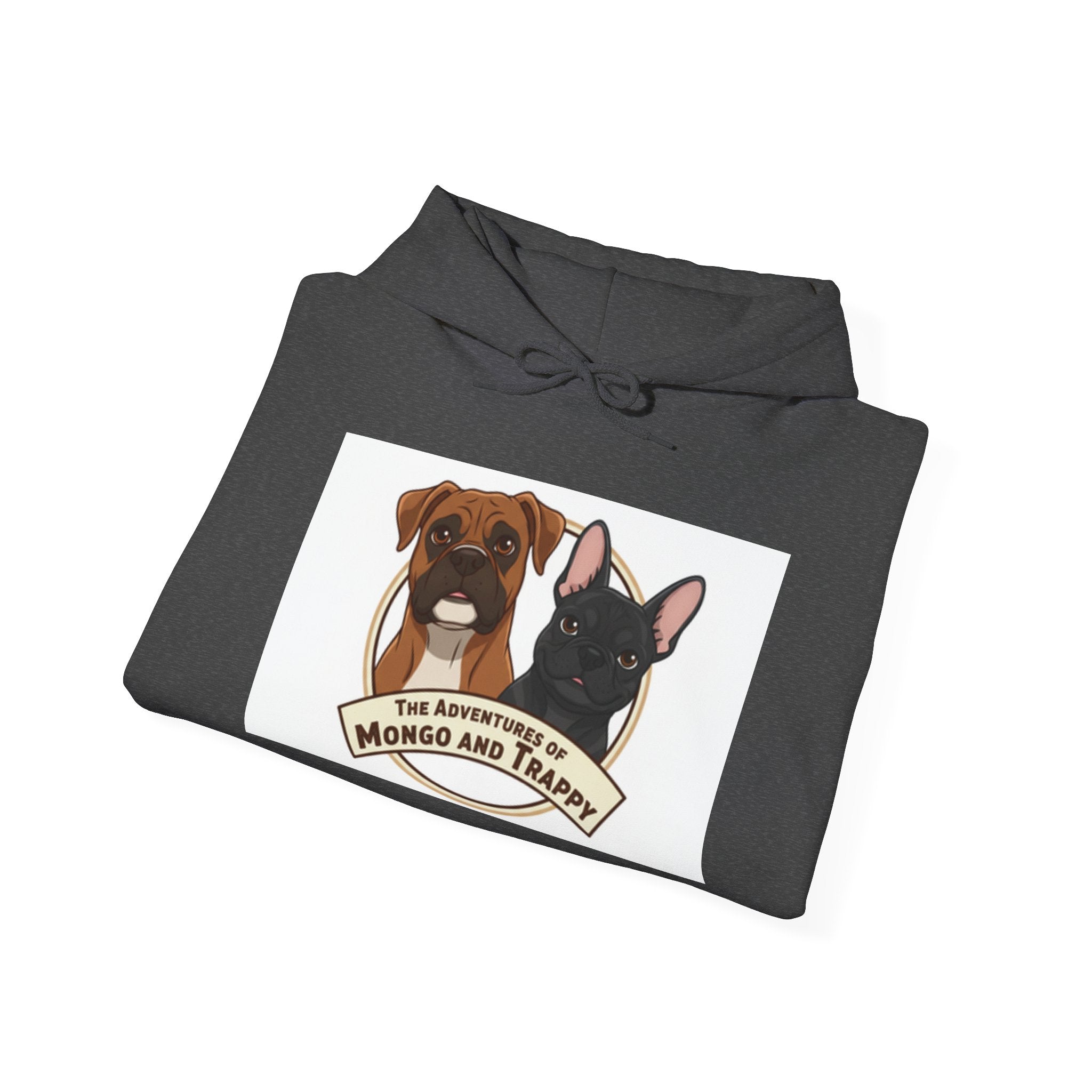 Stay Pawsitive Mongo and Trappy Dog Portrait Hoodie