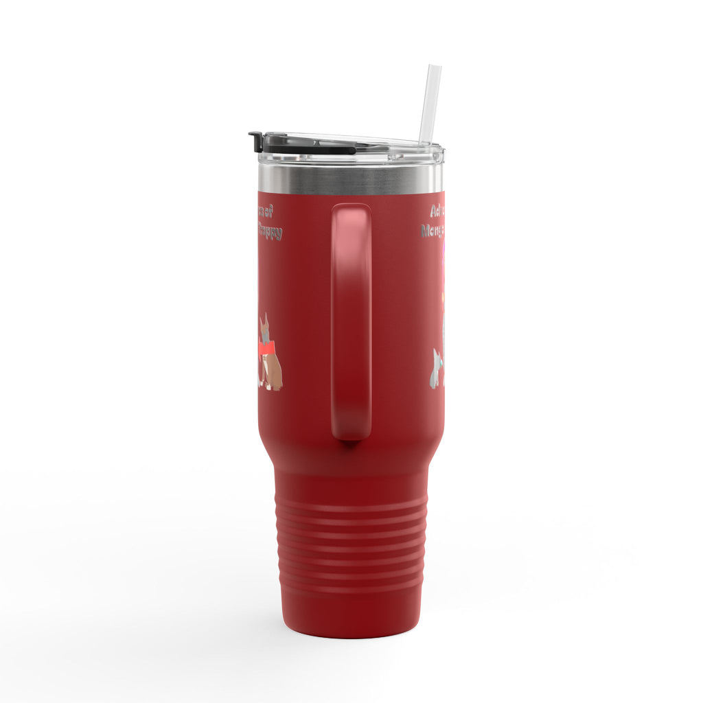 40oz Insulated Travel Mug — Adventures of Mongo and Trappy Personalized Pet & Owner Tumbler