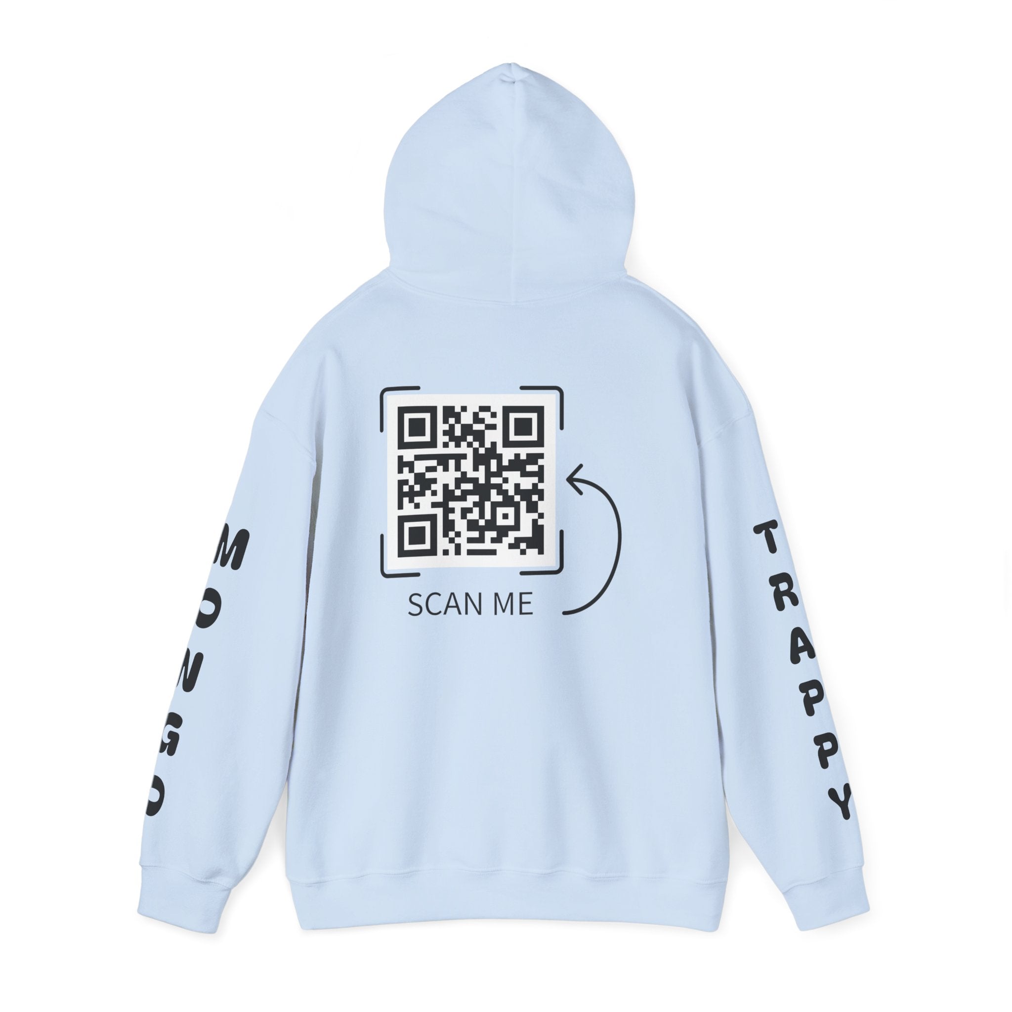 Dog Duo Hoodie — "Mongo and Trappy" Portrait Hoodie with QR Code