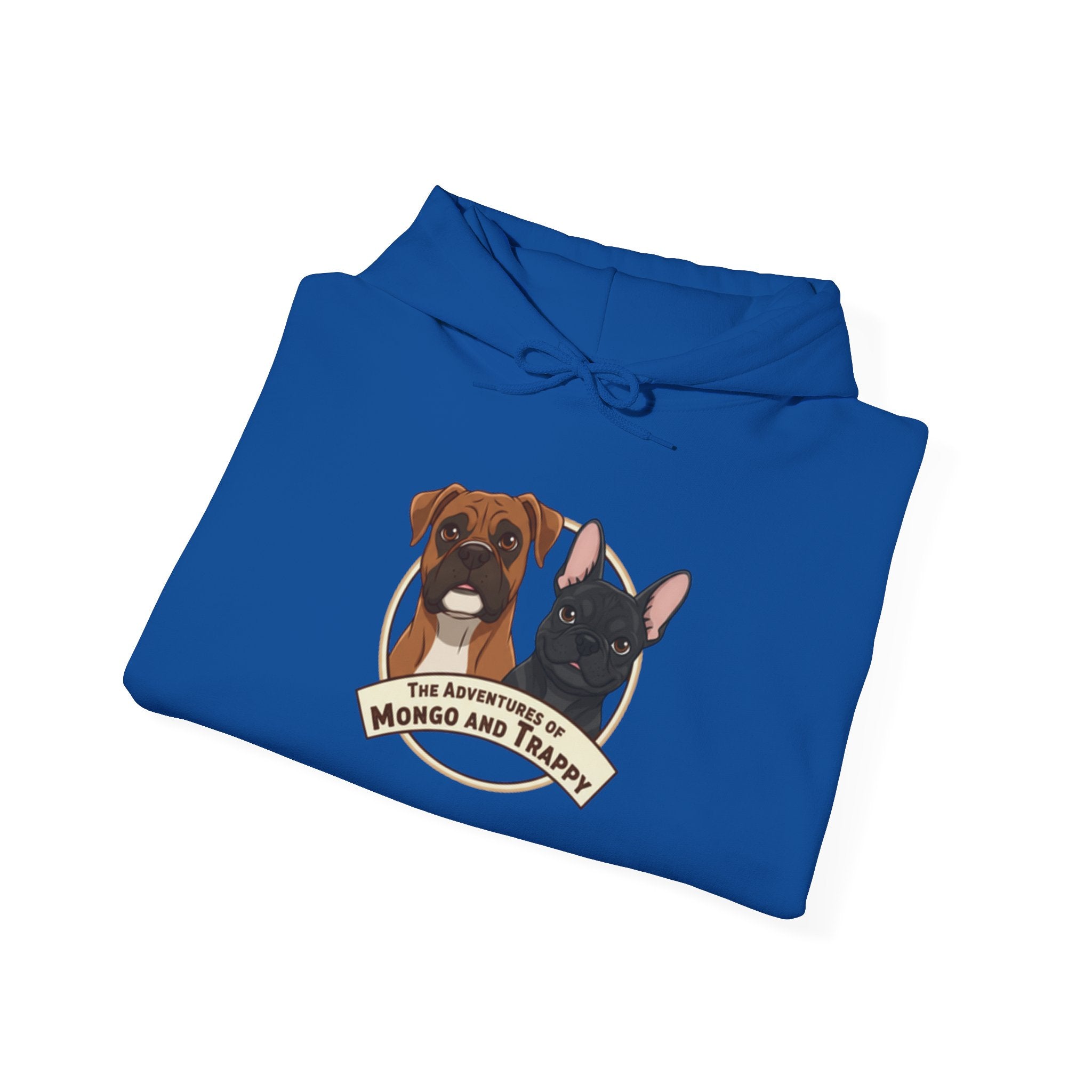 Dog Duo Hoodie — "Mongo and Trappy" Portrait Hoodie with QR Code
