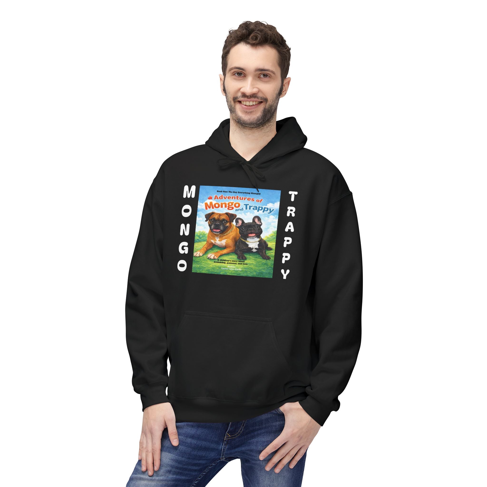 Mongo & Trappy Hoodie — "Adventures of Mongo and Trappy" QR-Scan Graphic Hoodie