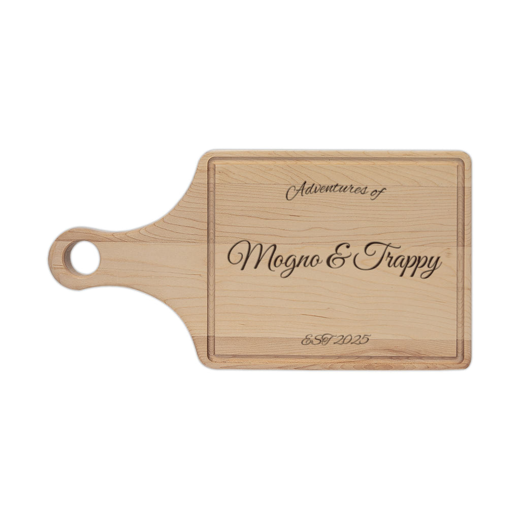 Engraved Personalized Wooden Cutting Board — Custom Name Charcuterie & Kitchen Gift