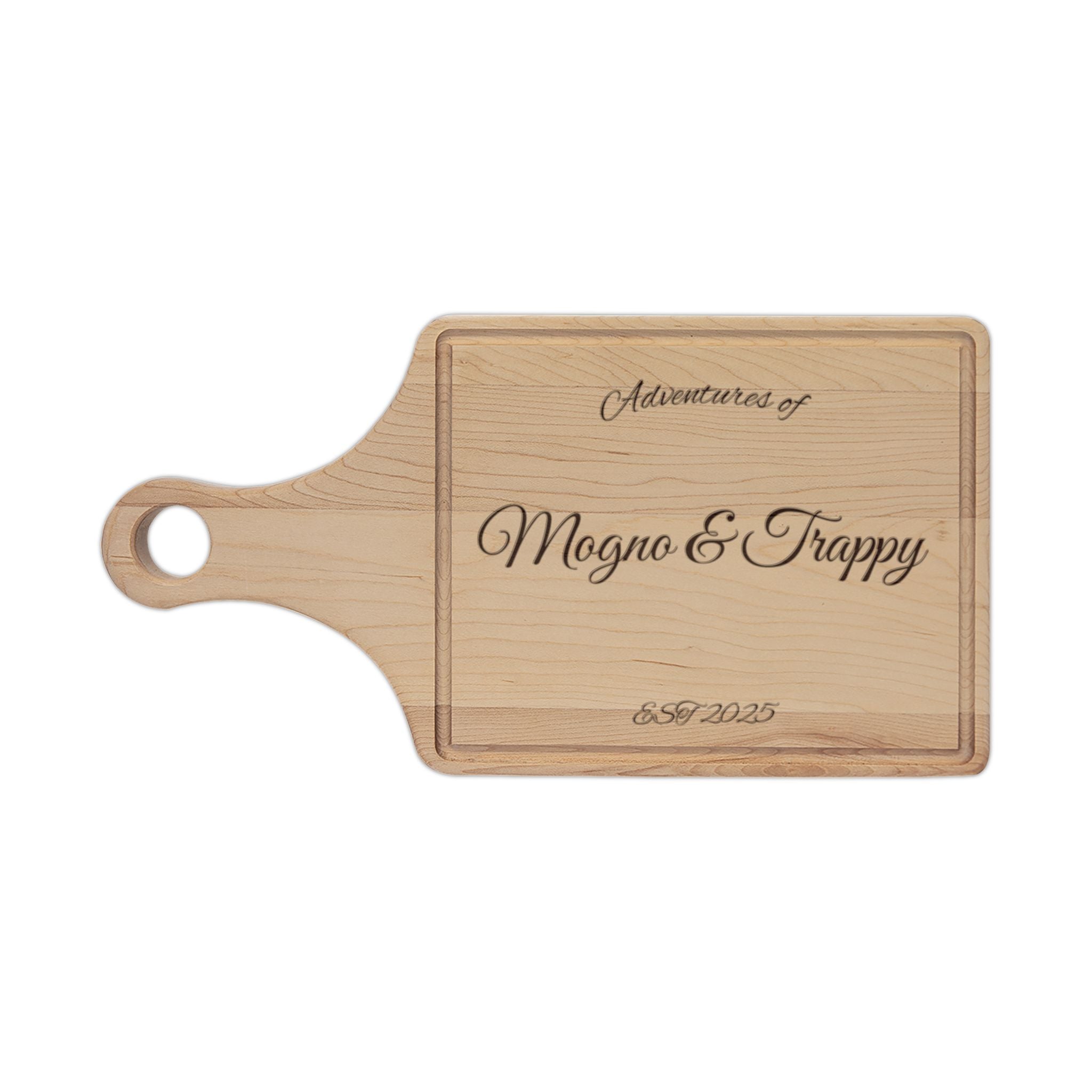 Engraved Personalized Wooden Cutting Board — Custom Name Charcuterie & Kitchen Gift