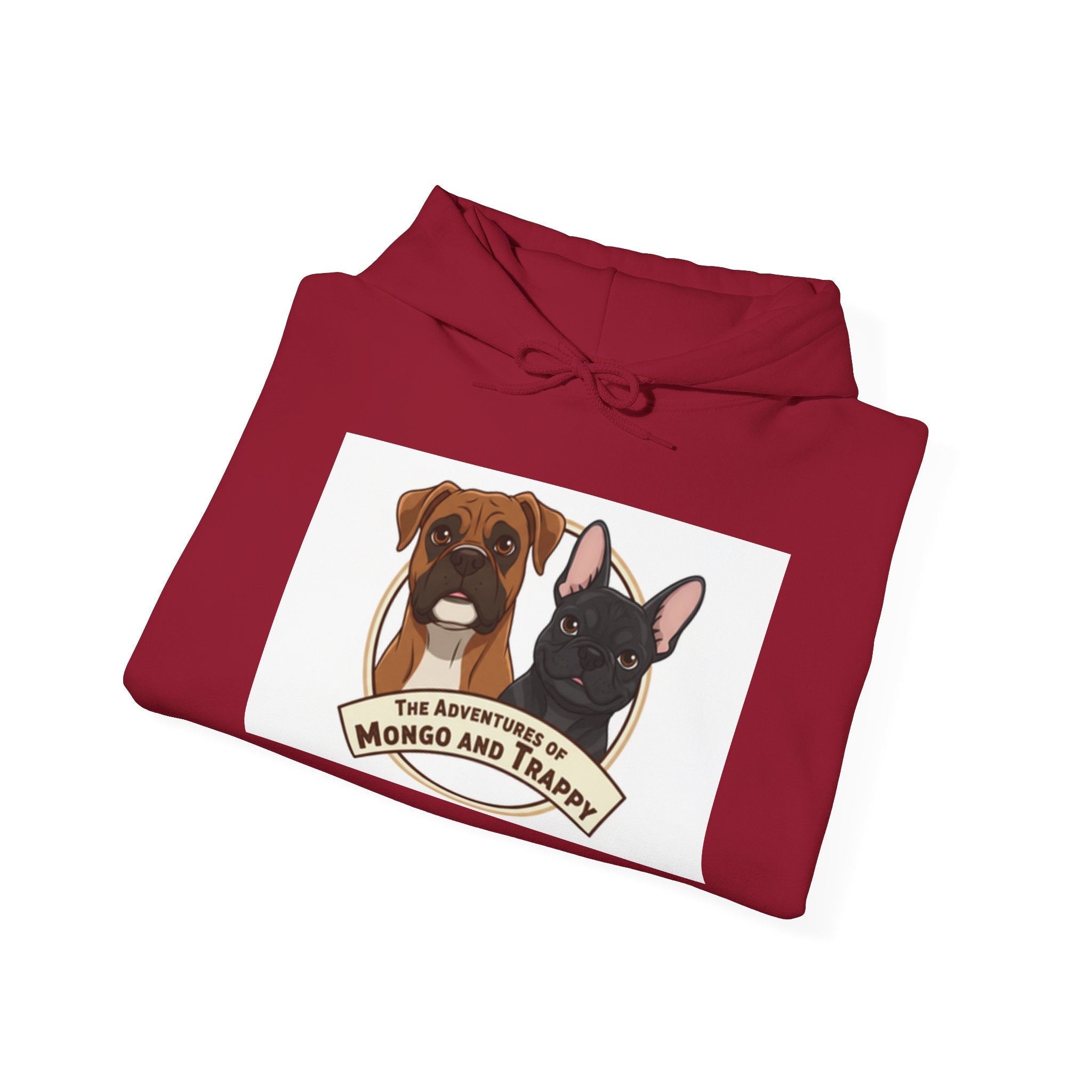 Stay Pawsitive Mongo and Trappy Dog Portrait Hoodie