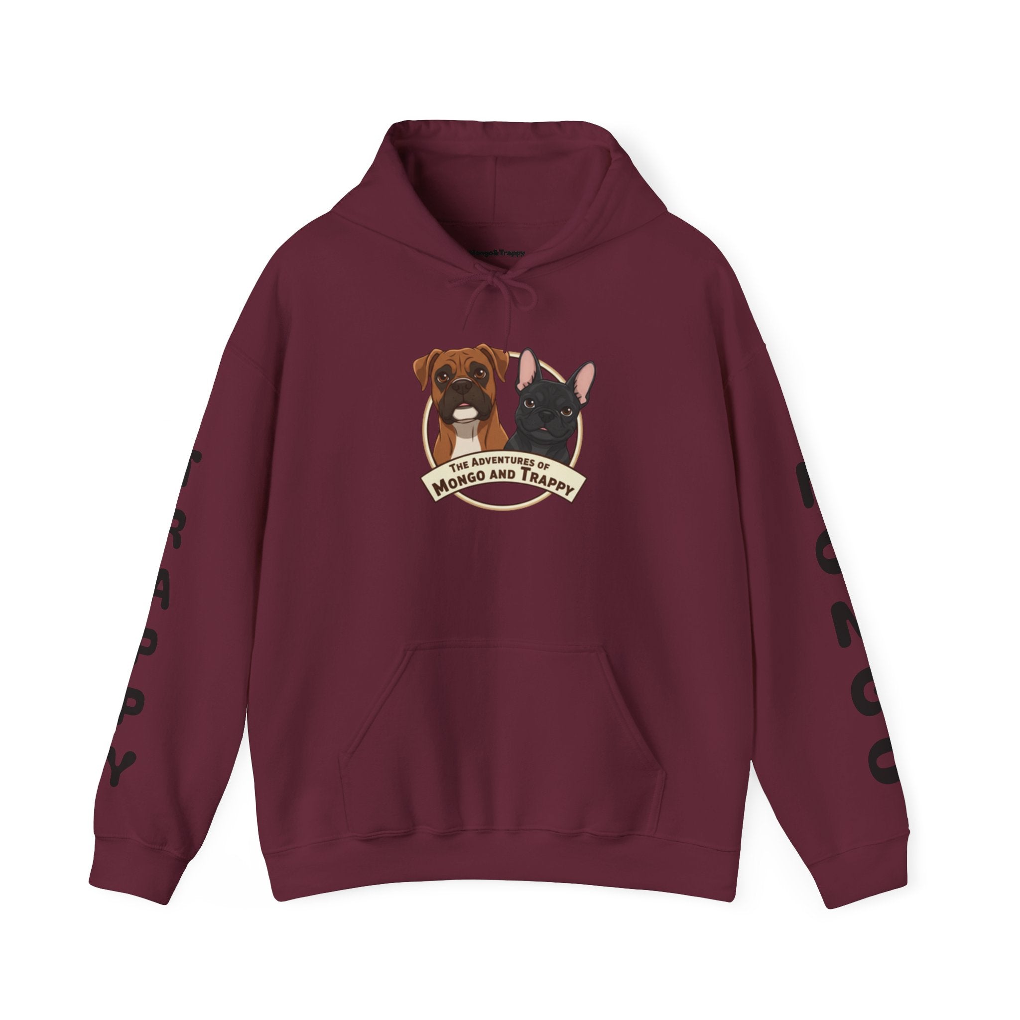 Dog Duo Hoodie — "Mongo and Trappy" Portrait Hoodie with QR Code