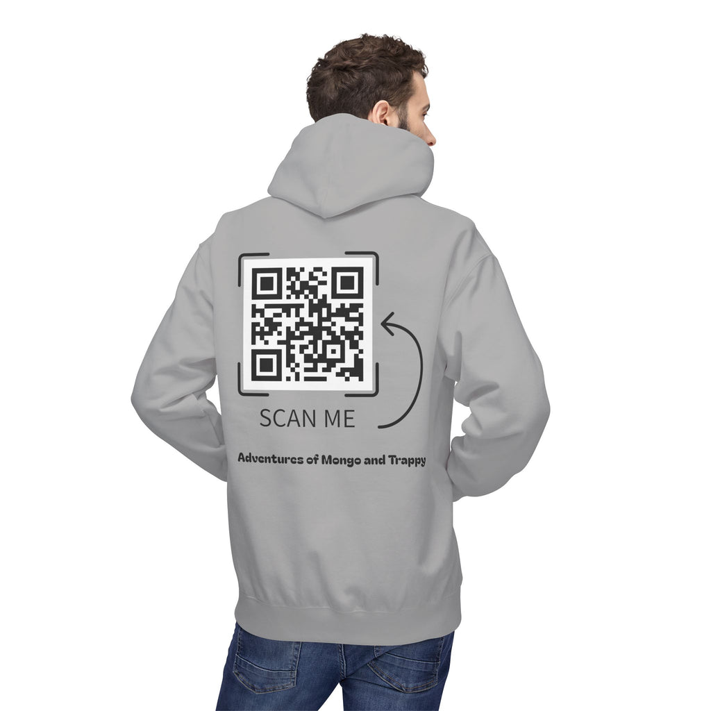 Mongo & Trappy Hoodie — "Adventures of Mongo and Trappy" QR-Scan Graphic Hoodie
