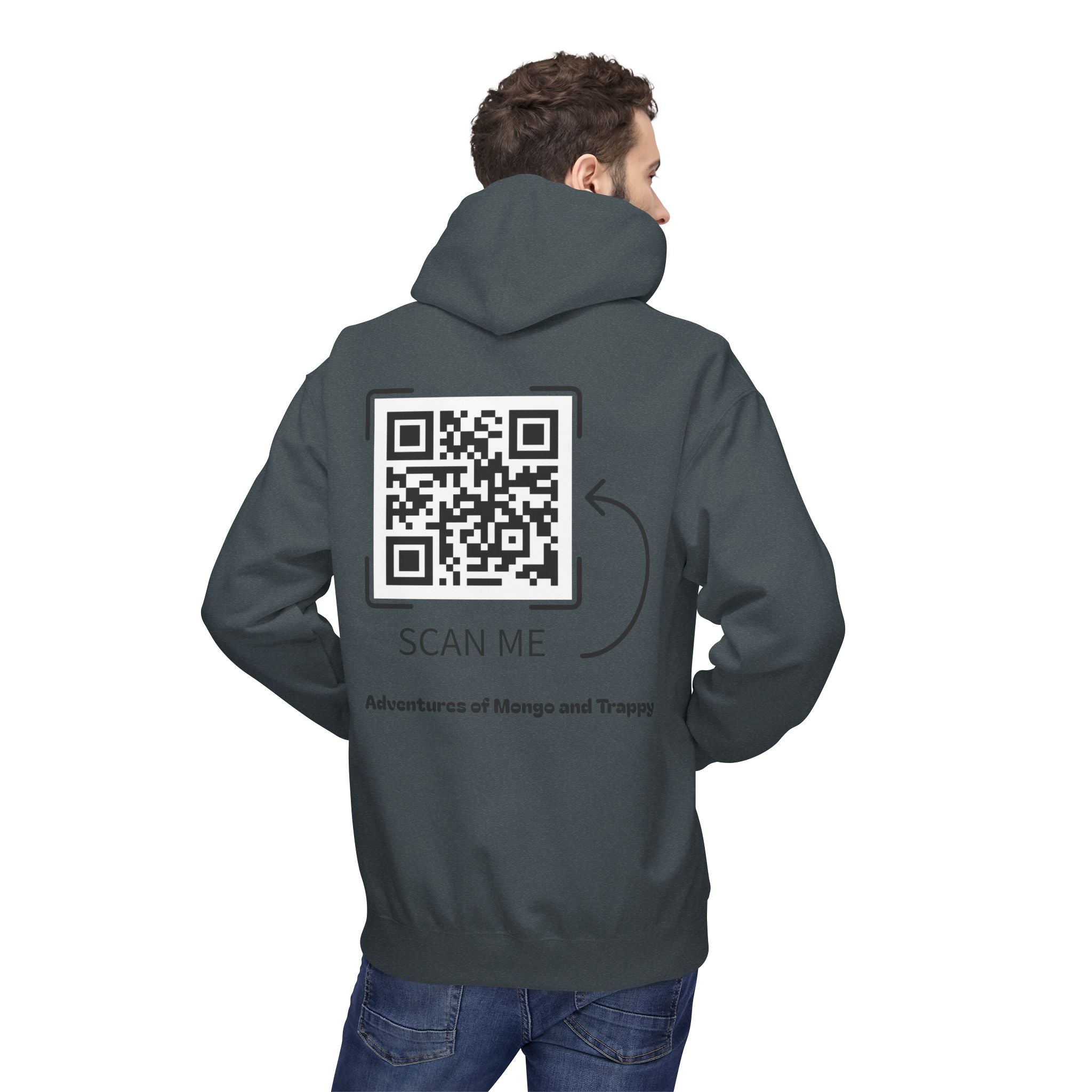 Mongo & Trappy Hoodie — "Adventures of Mongo and Trappy" QR-Scan Graphic Hoodie