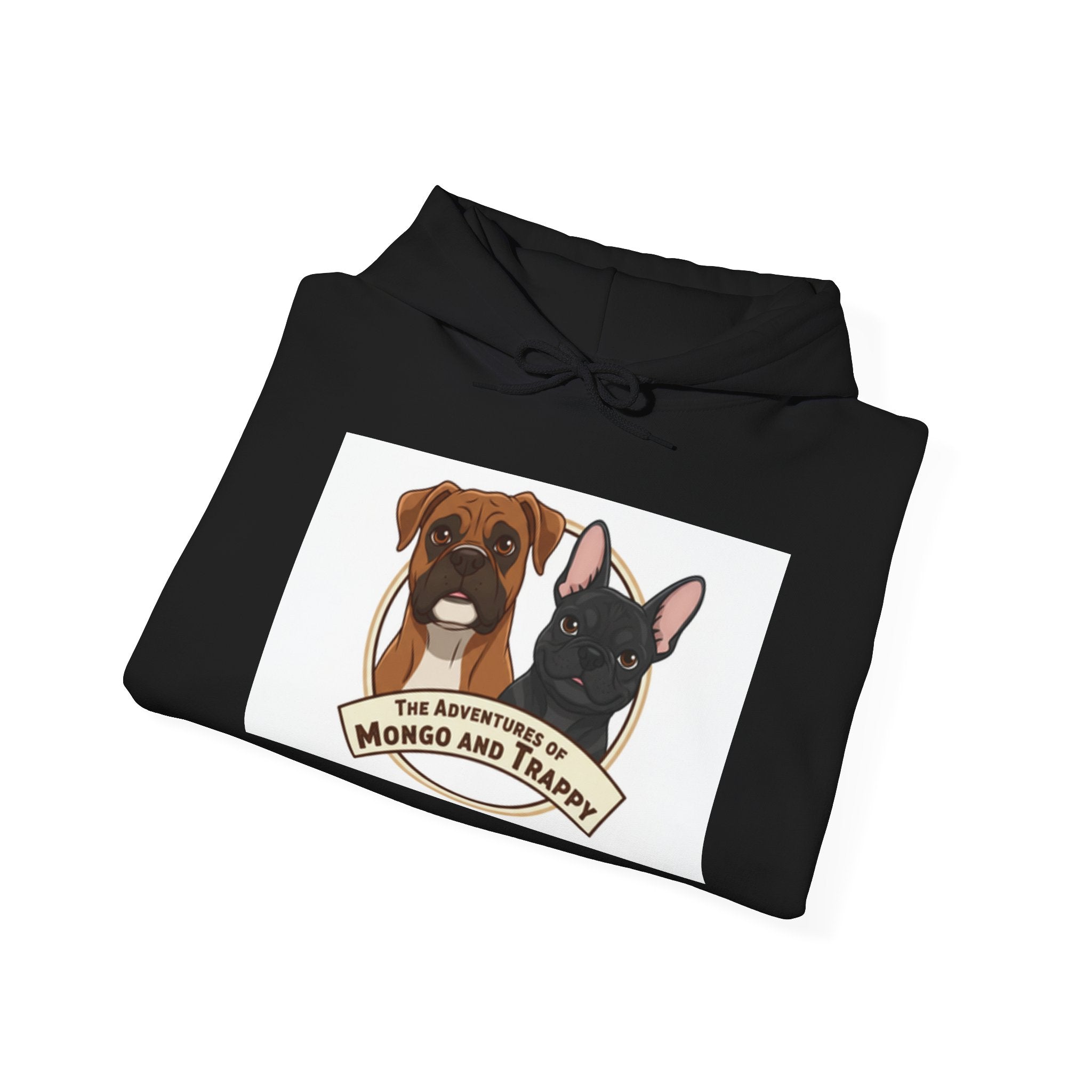 Stay Pawsitive Mongo and Trappy Dog Portrait Hoodie