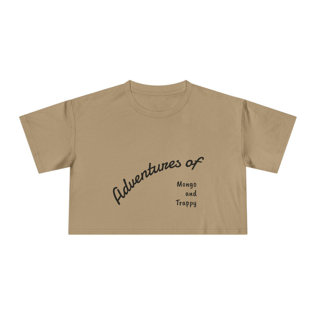 Adventures of Mongo & Trappy Crop Tee  Cute French Bulldog Graphic