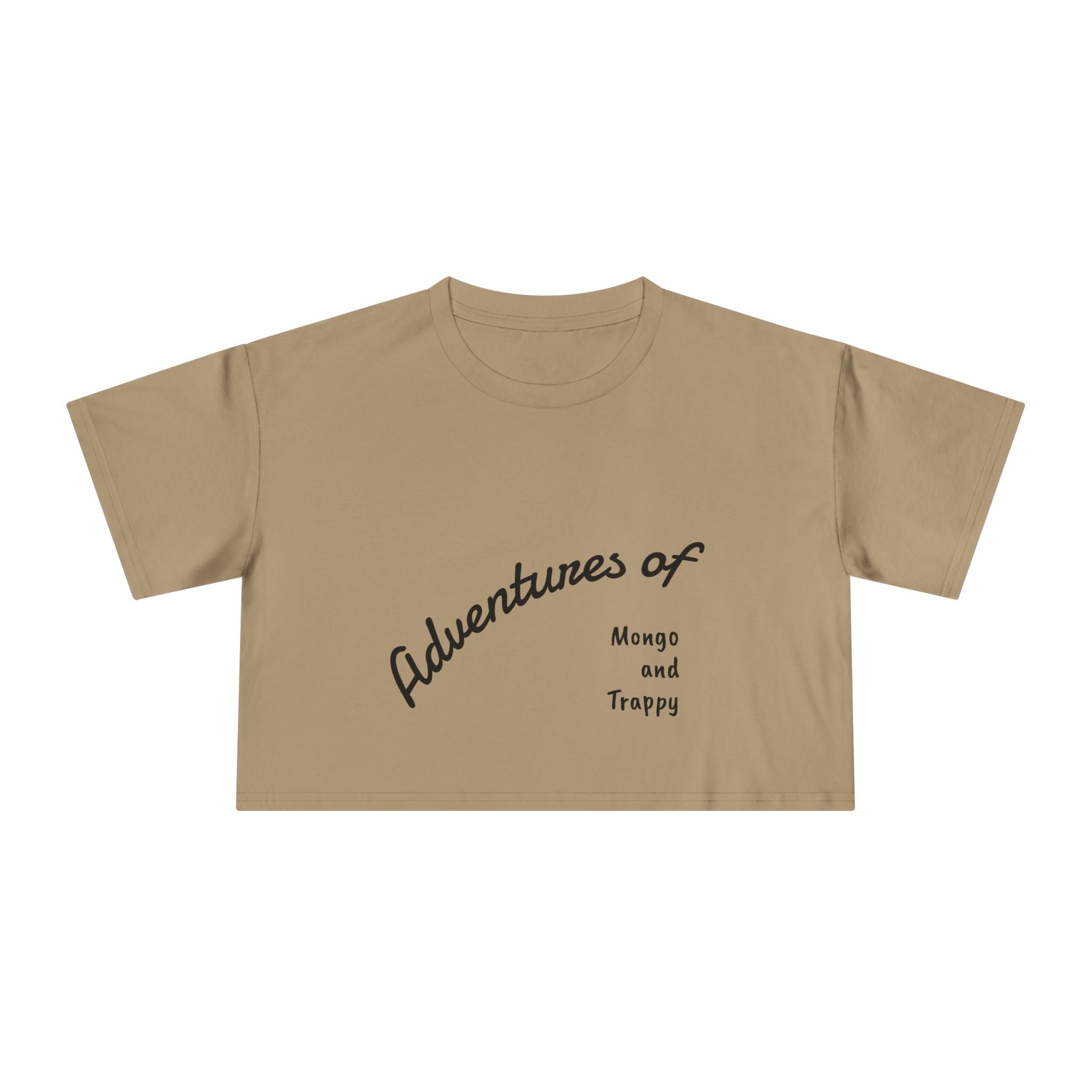 Adventures of Mongo & Trappy Crop Tee  Cute French Bulldog Graphic