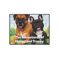 Personalized Dog Floor Mat — "The Adventures of Mongo and Trappy" Heavy-Duty Welcome Mat