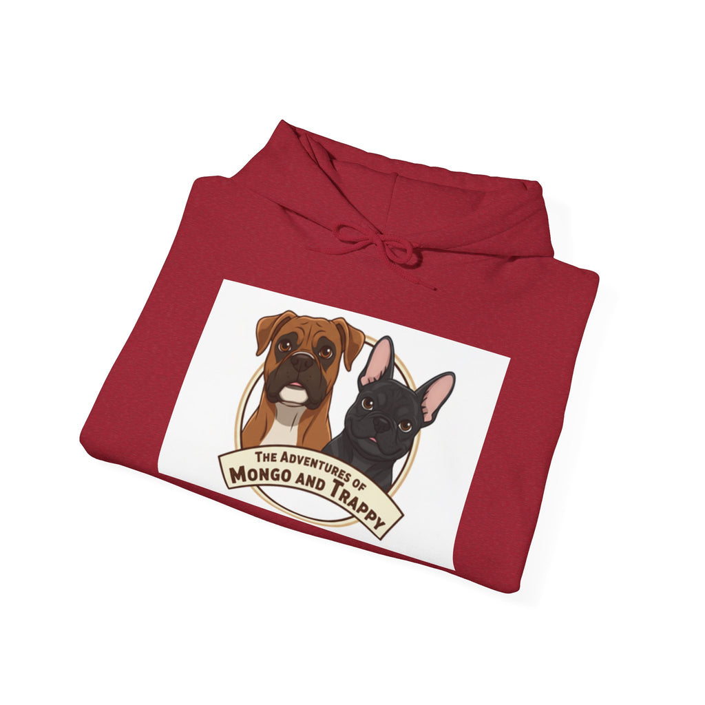 Stay Pawsitive Mongo and Trappy Dog Portrait Hoodie