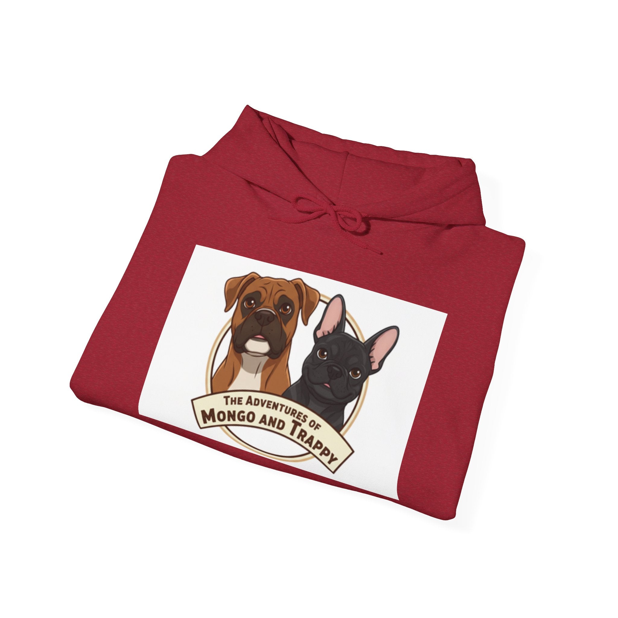 Stay Pawsitive Mongo and Trappy Dog Portrait Hoodie