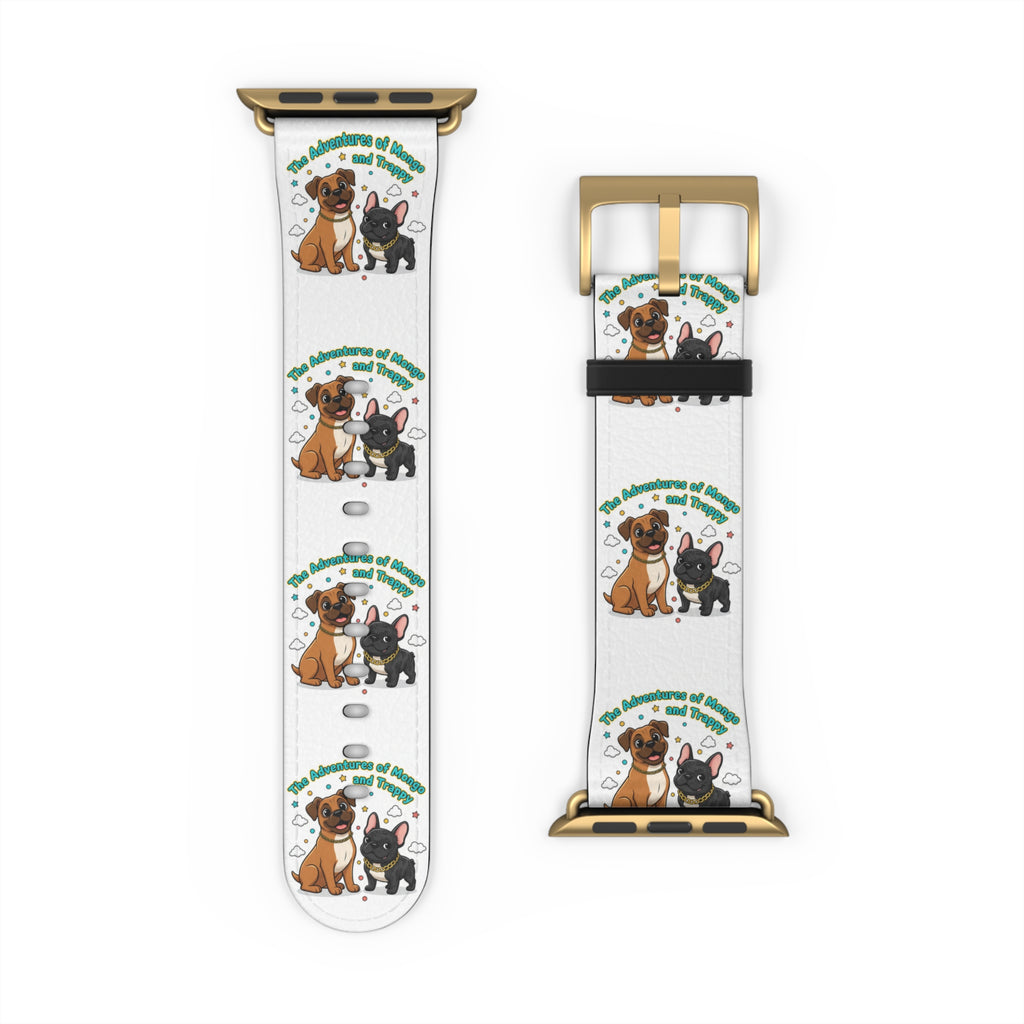 Dog Lover Watch Band — Cute Cartoon Dogs with 'A House is a Home with Dogs' Design
