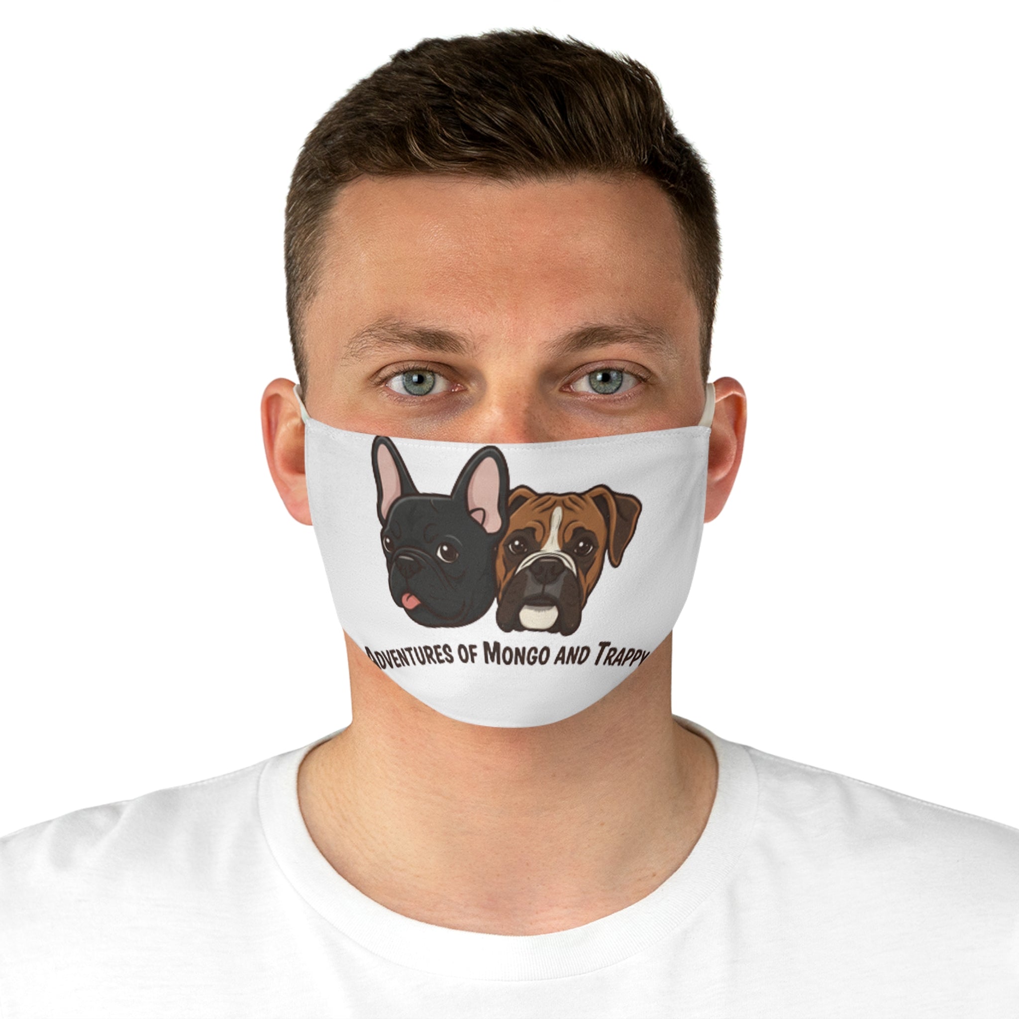 Dog Face Mask — "Adventures of Mongo and Trappy" Cute French Bulldog & Boxer Mask