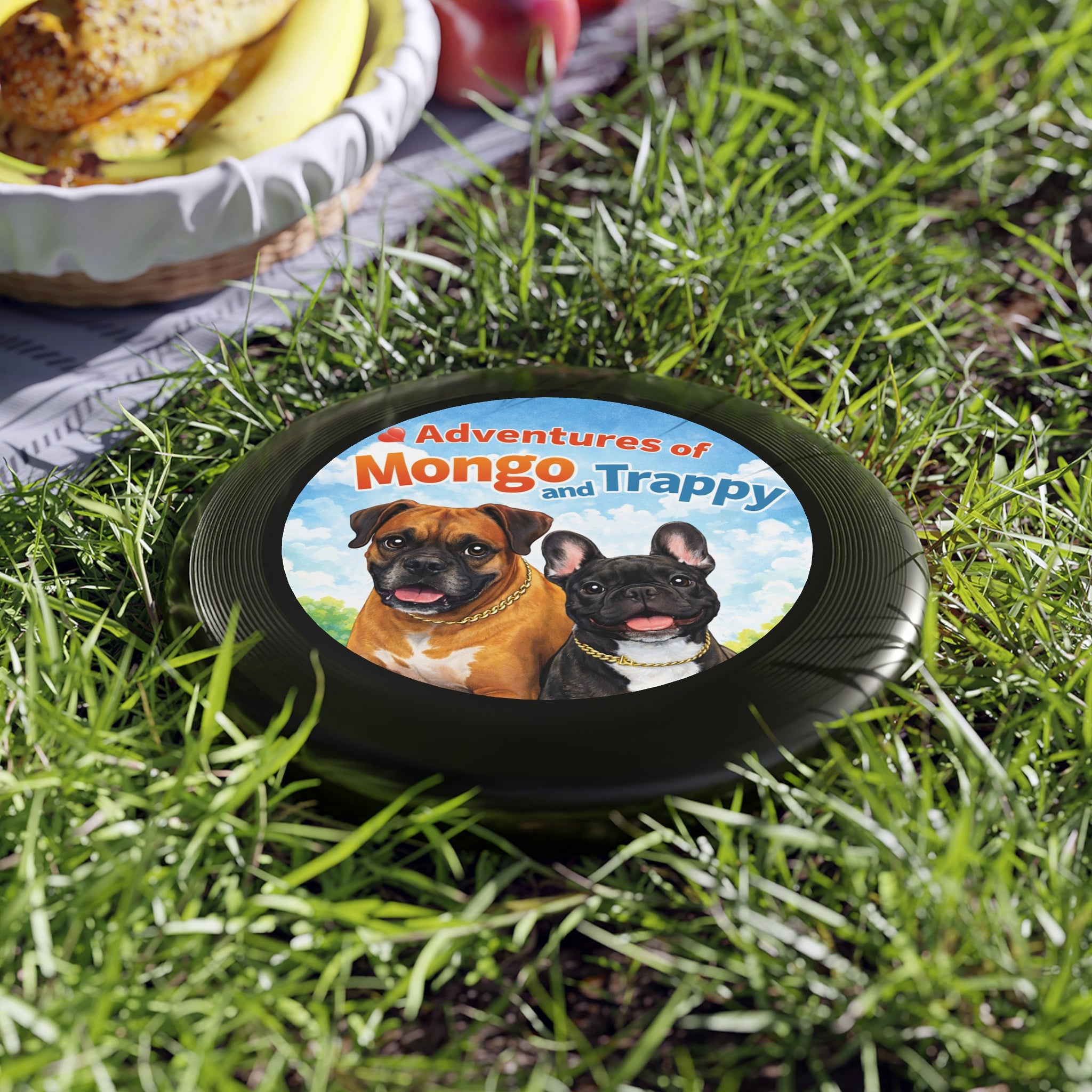 Frisbee — "Adventures of Mongo and Trappy" Dog Toss Disc