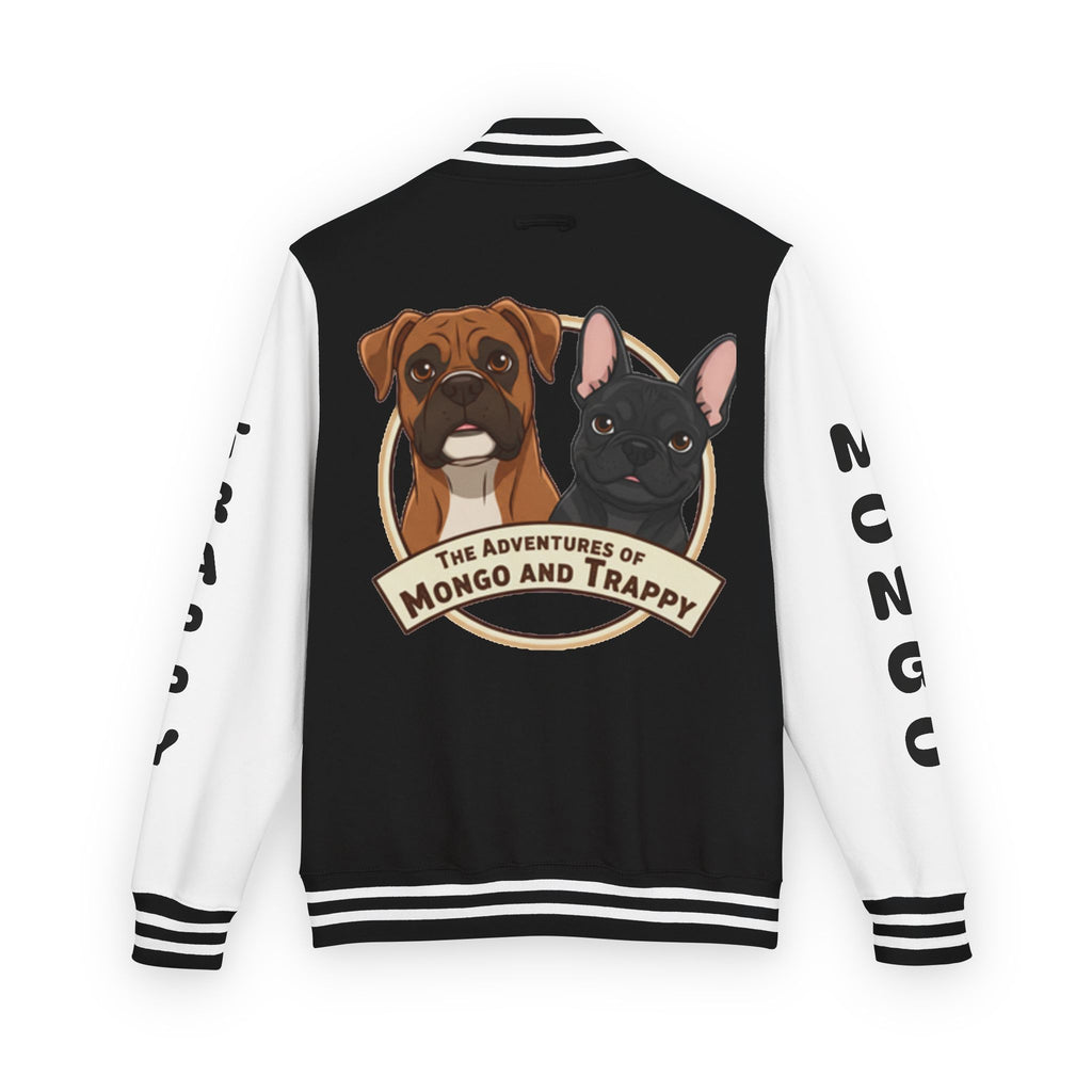 The Adventures of Mongo and Trappy Letterman Jacket | Dog Portrait Varsity Jacket