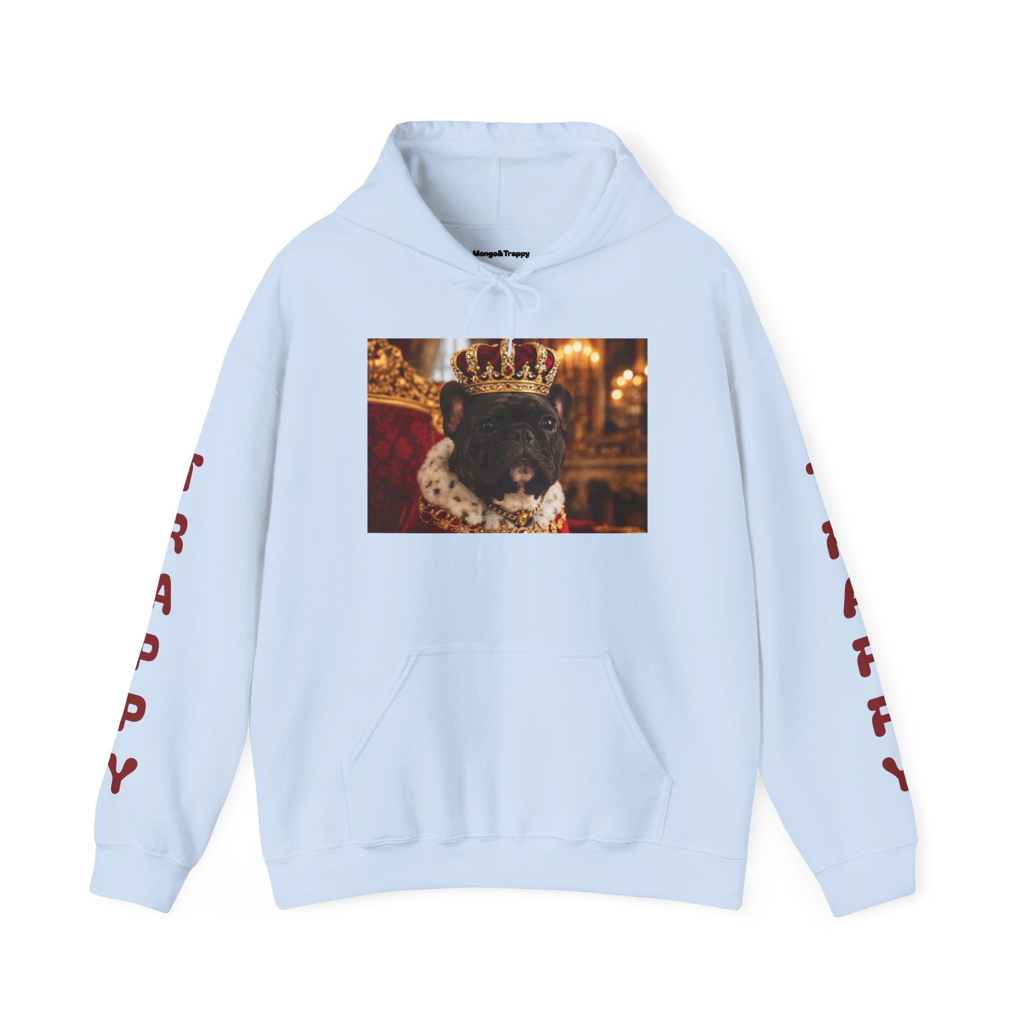King Tuffy Crowned Dog Hoodie — Royal Dog Portrait Sweatshirt