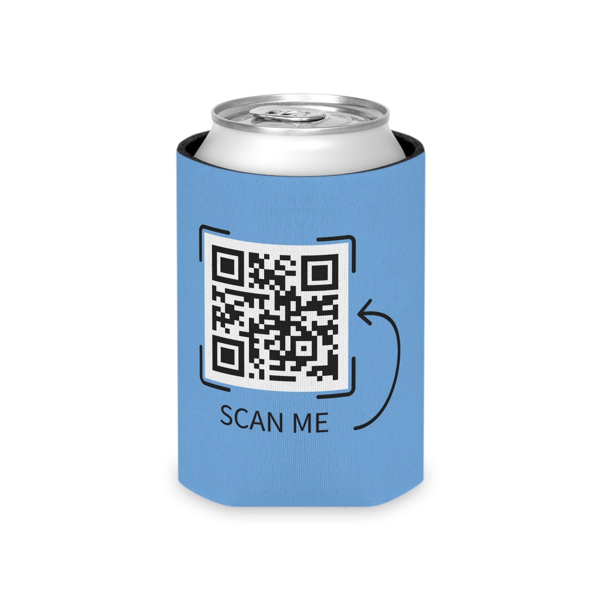 Can Cooler — 'Adventures of Mongo and Trappy' Book Cover Design with QR Code